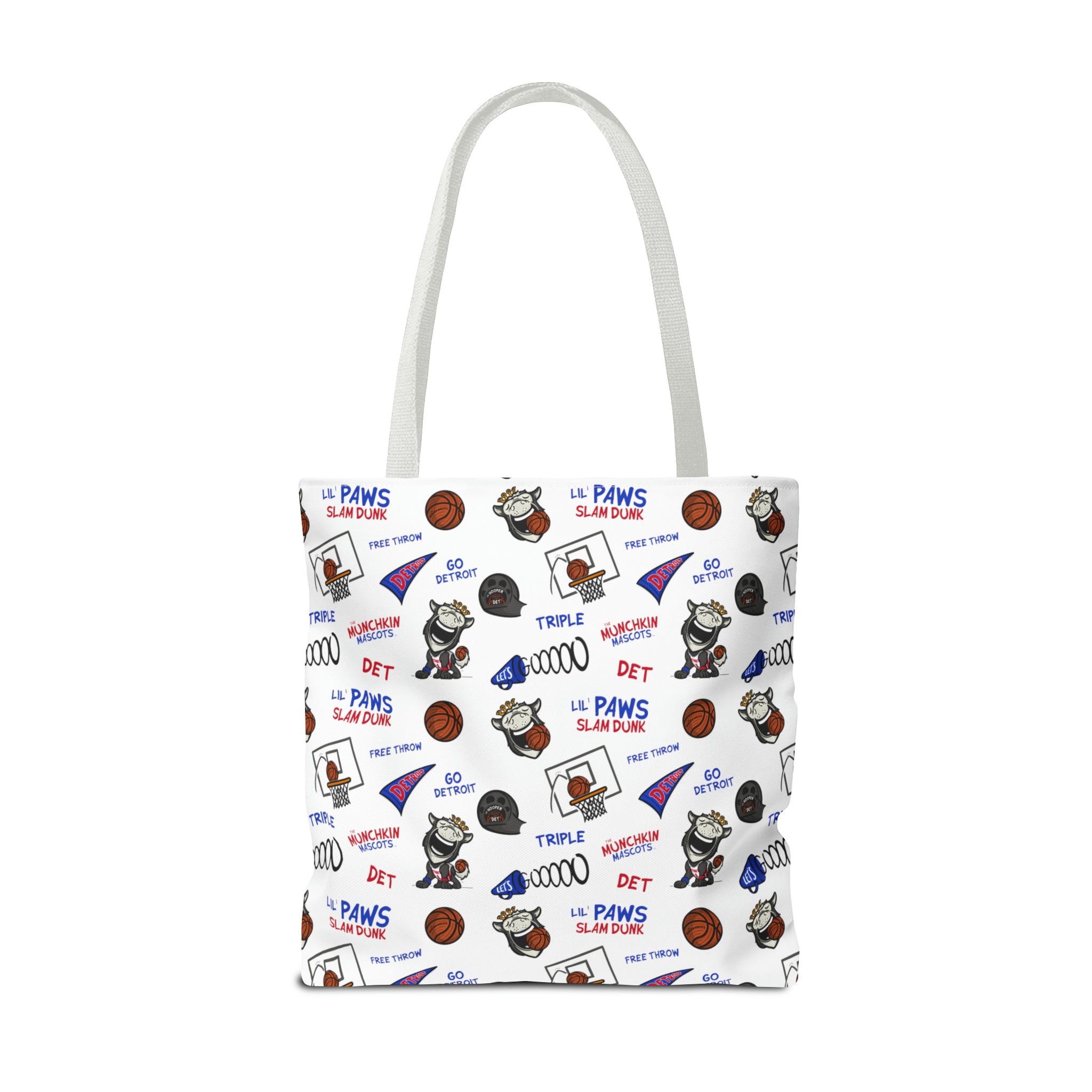 Tote Bag (AOP) - Pattern - Lil' Hooper DET Basketball