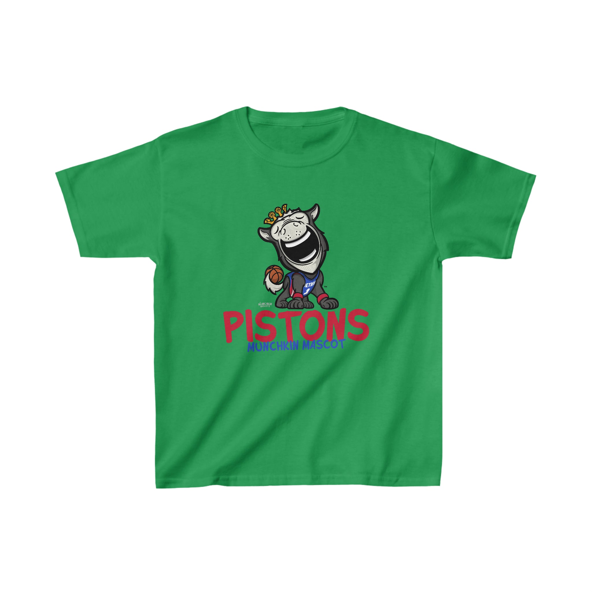 Kids Heavy Cotton™ Tee - Munchkin Mascot - Lil' Hooper DET Basketball