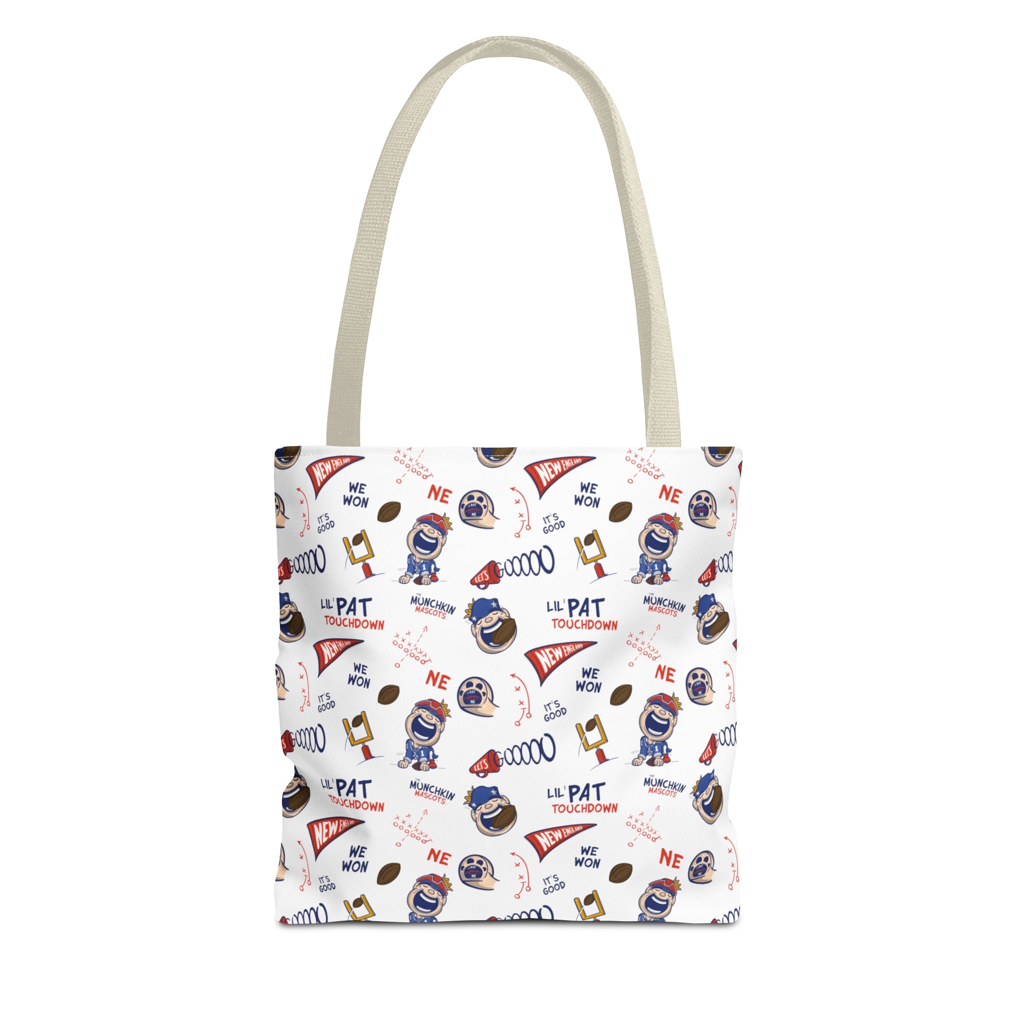 Tote Bag (AOP) - Pattern - Lil' Pat NE Football