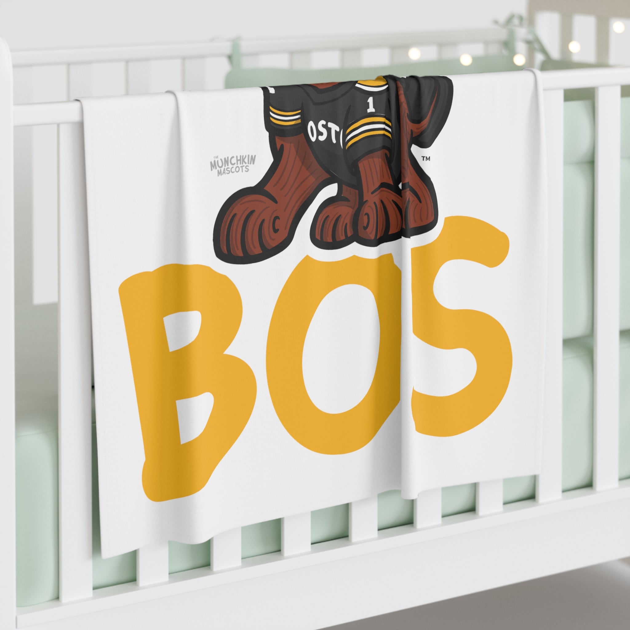 Baby Swaddle Blanket - BOS - Lil' Blades BOS Hockey