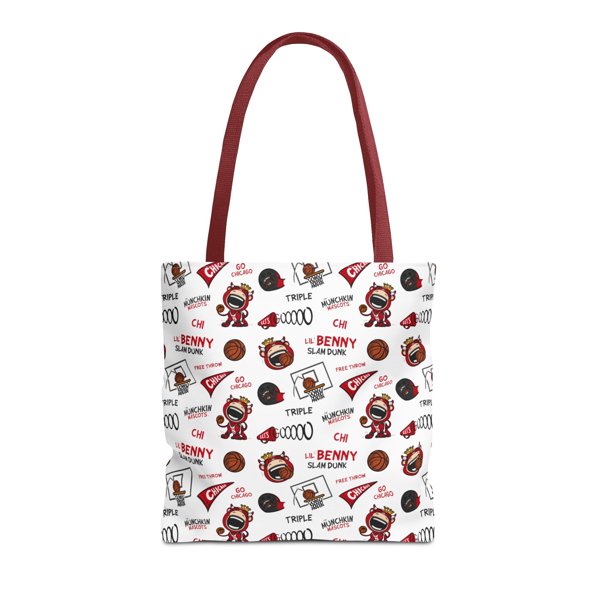 Tote Bag (AOP) - Pattern - Lil' Benny CHI Basketball