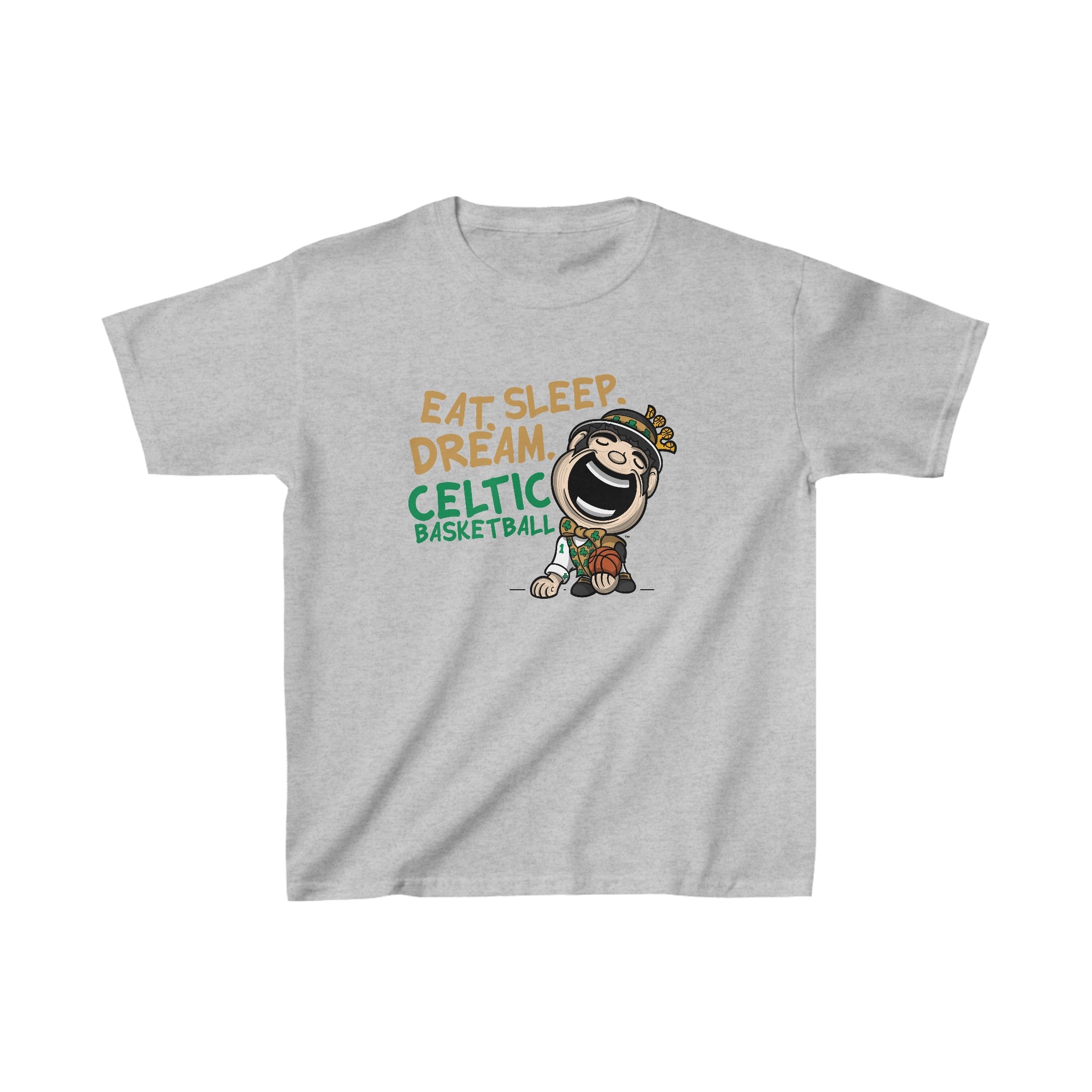 Kids Heavy Cotton™ Tee - Eat Sleep Dream - Lil' Lucky BOS Basketball