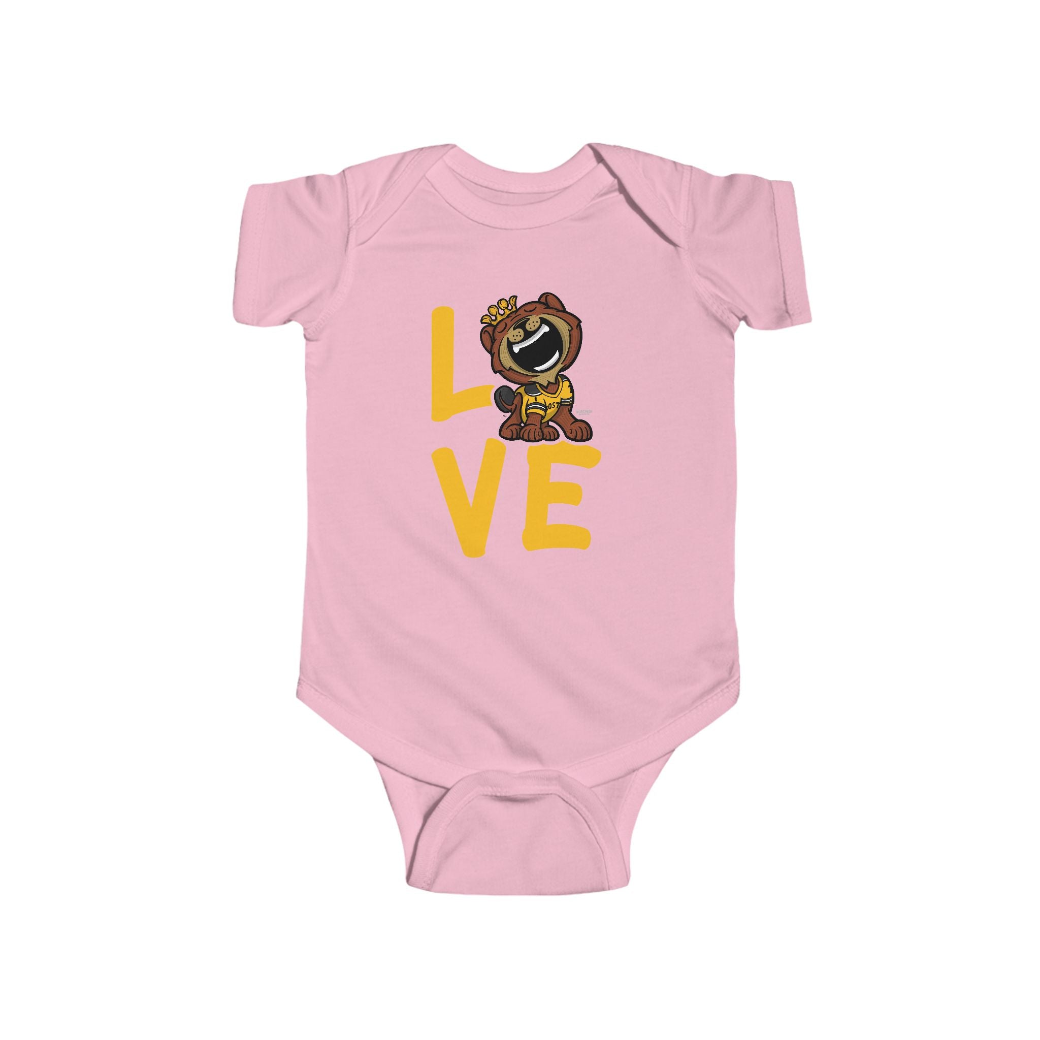 Boston Hockey Newborn & Infant Lil' Blades 'LOVE' Jersey Bodysuit | Hand-Drawn Art | Gifts for Newborns