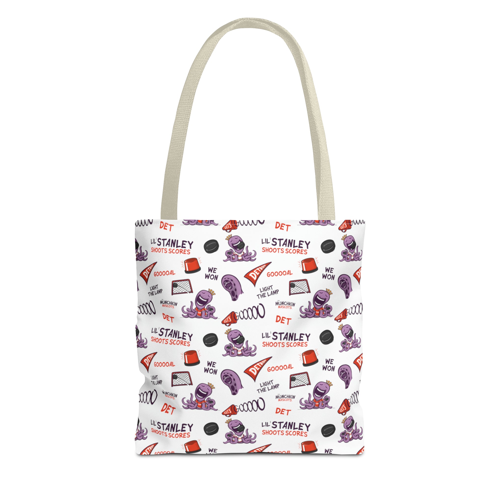 Tote Bag (AOP) - Pattern - Lil' Stanley DET Hockey