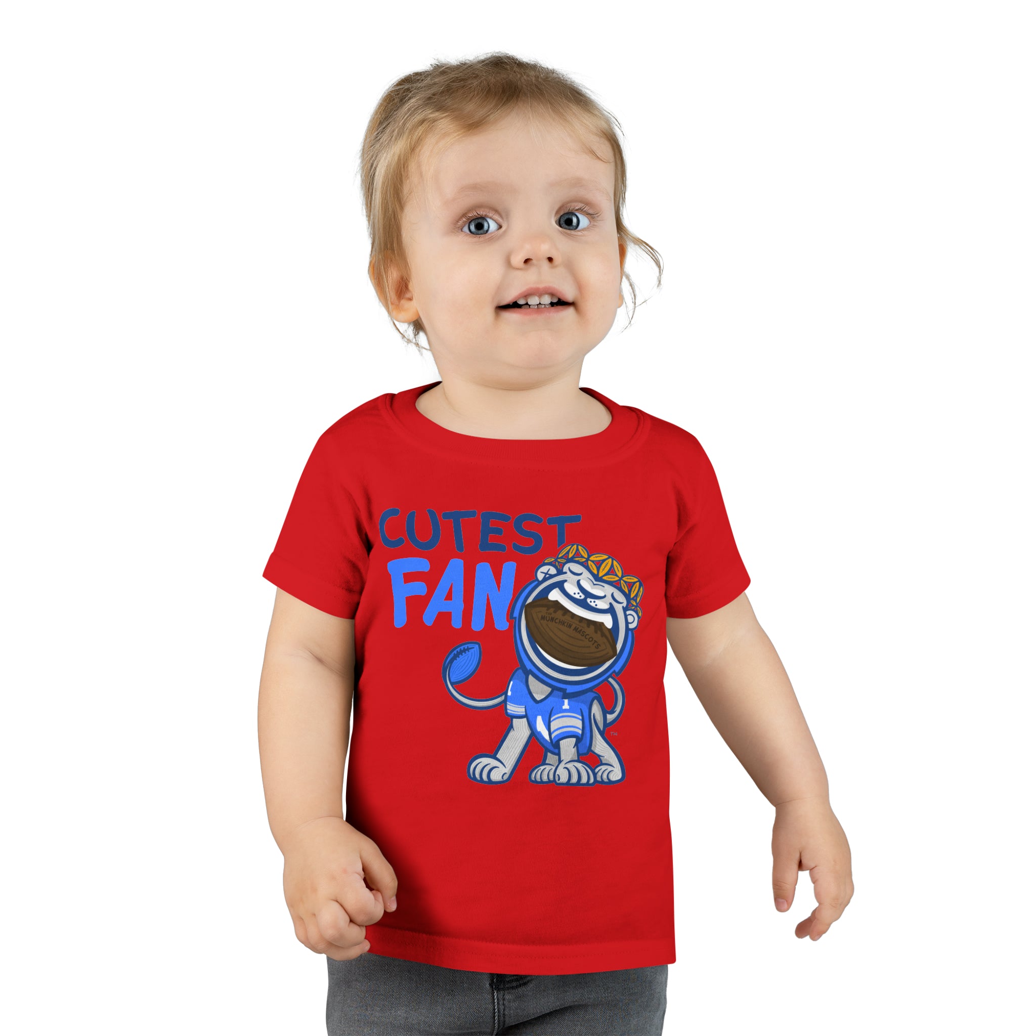 Toddler T-shirt - Cutest Fan - Lil' Miss Roary DET Football