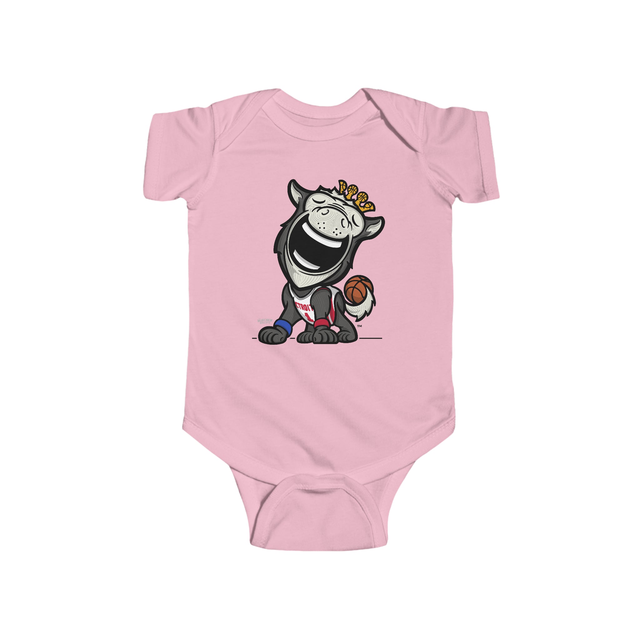 Infant Fine Jersey Bodysuit - Home Jersey - Lil' Hooper DET Basketball