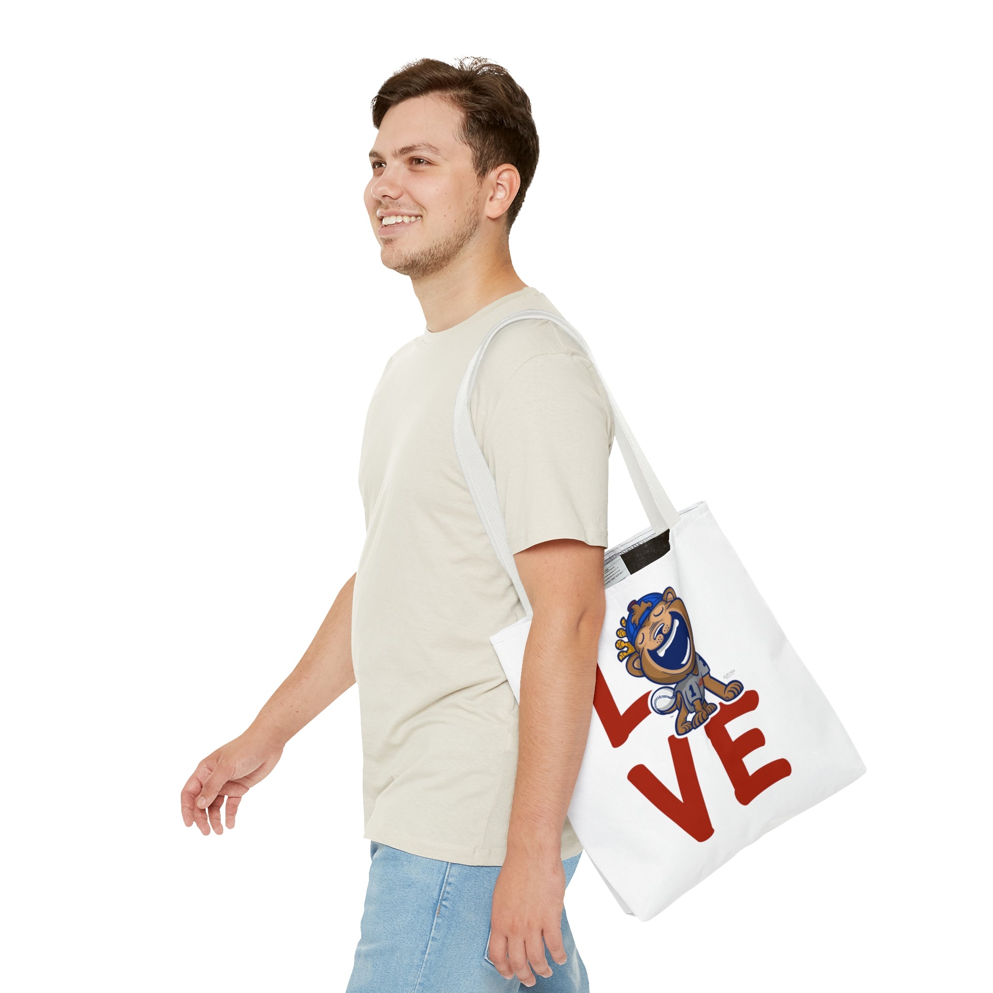 Tote Bag (AOP) - LOVE + Lets Go - Lil' Clark CHI Baseball