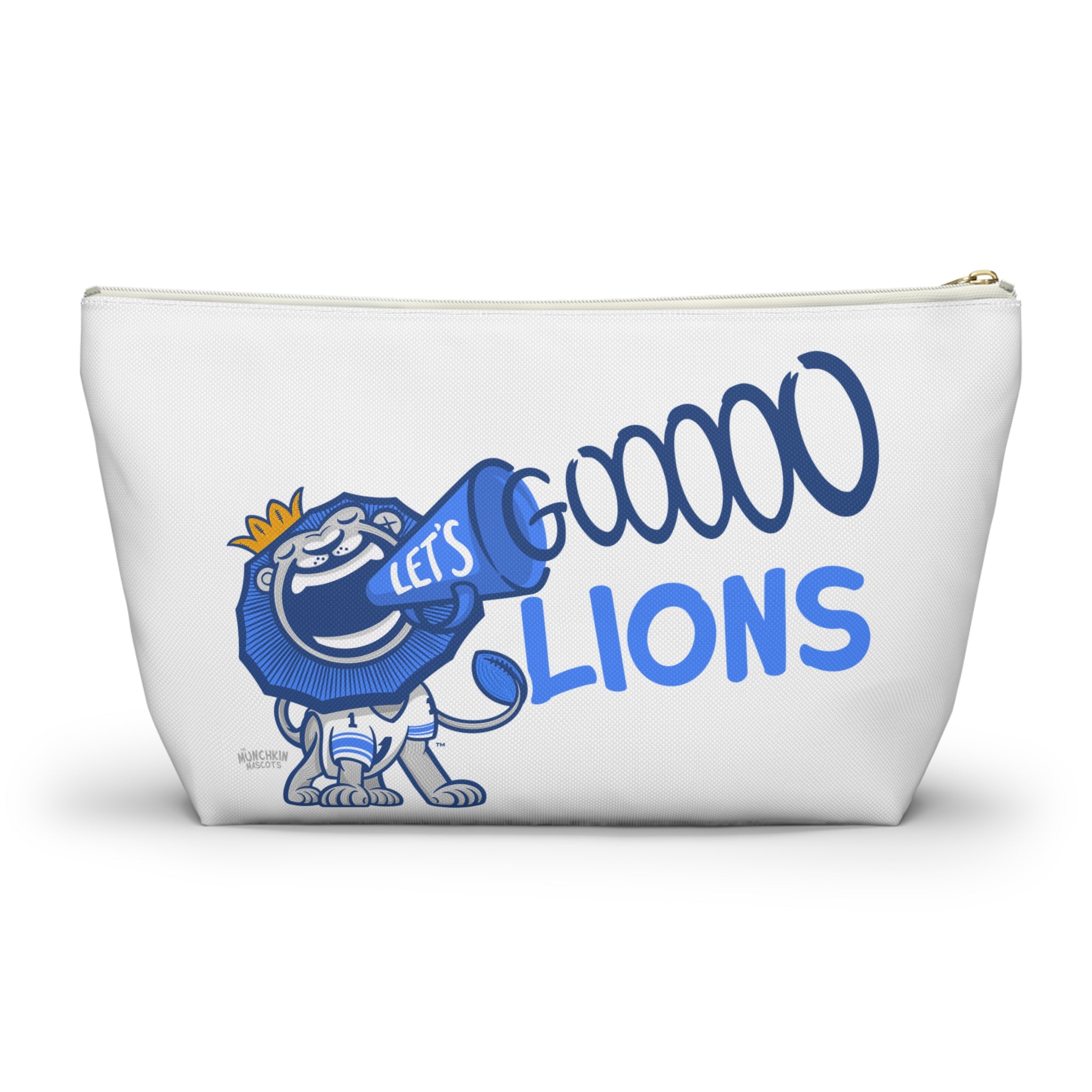 Detroit Football Accessory Pouch Lil' Roary Themed | Hand-Drawn Art | Gifts for Kids