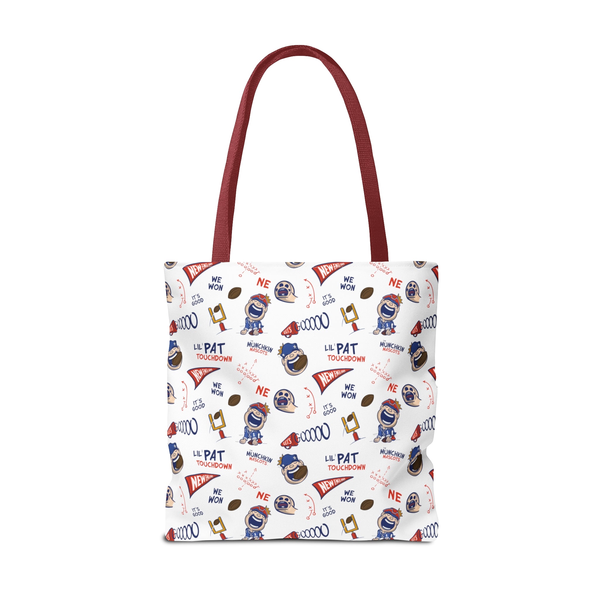 Tote Bag (AOP) - Pattern - Lil' Pat NE Football