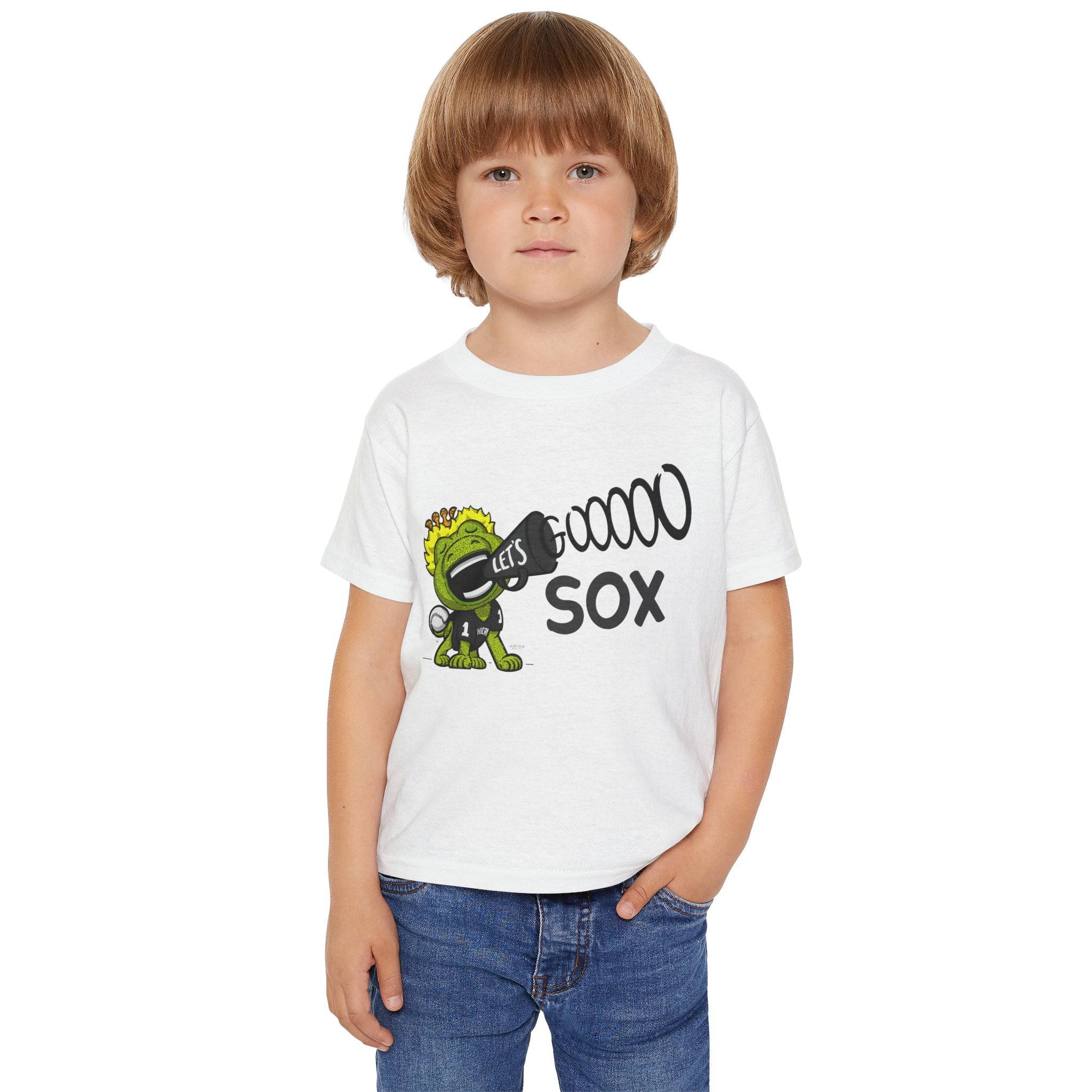 Chicago Baseball Toddler Tshirt Lil' Southpaw 'Let's Go' | Hand-Drawn Art | Gifts for Kids