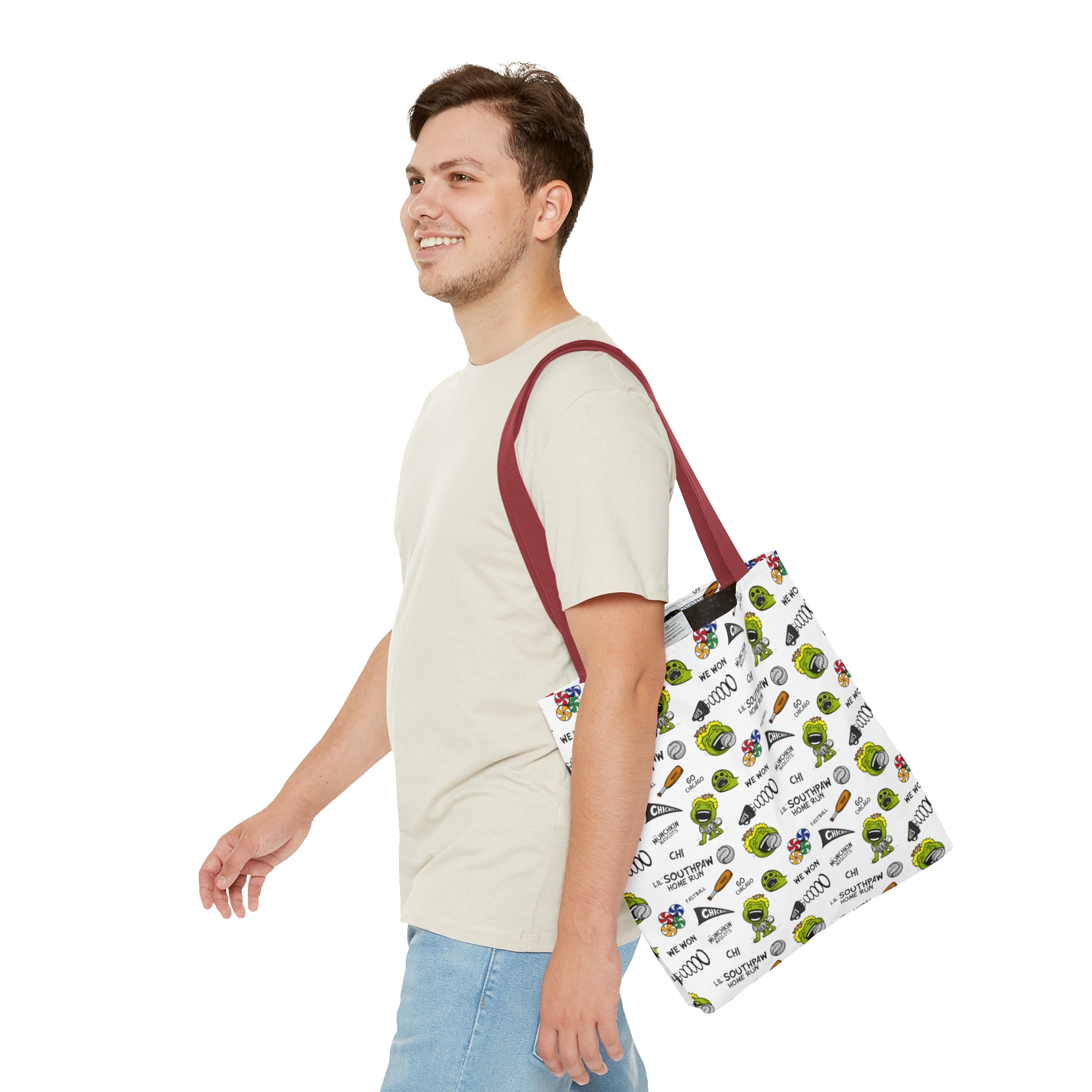 Tote Bag (AOP) - Pattern - Lil' Southpaw CHI Baseball