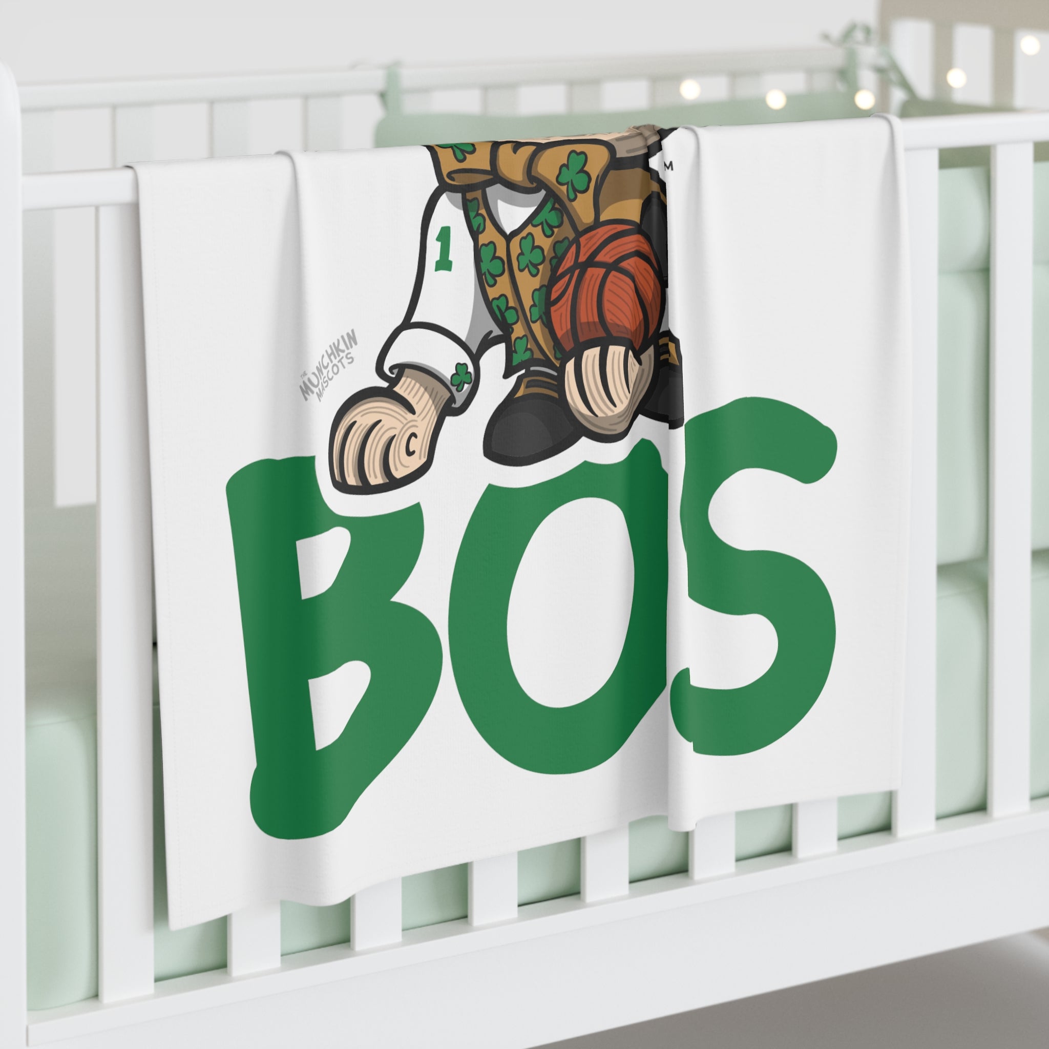 Baby Swaddle Blanket - BOS - Lil' Lucky BOS Basketball