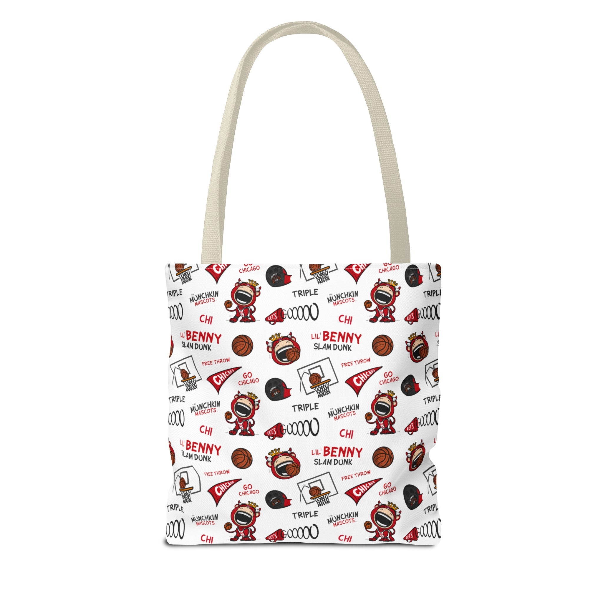 Tote Bag (AOP) - Pattern - Lil' Benny CHI Basketball