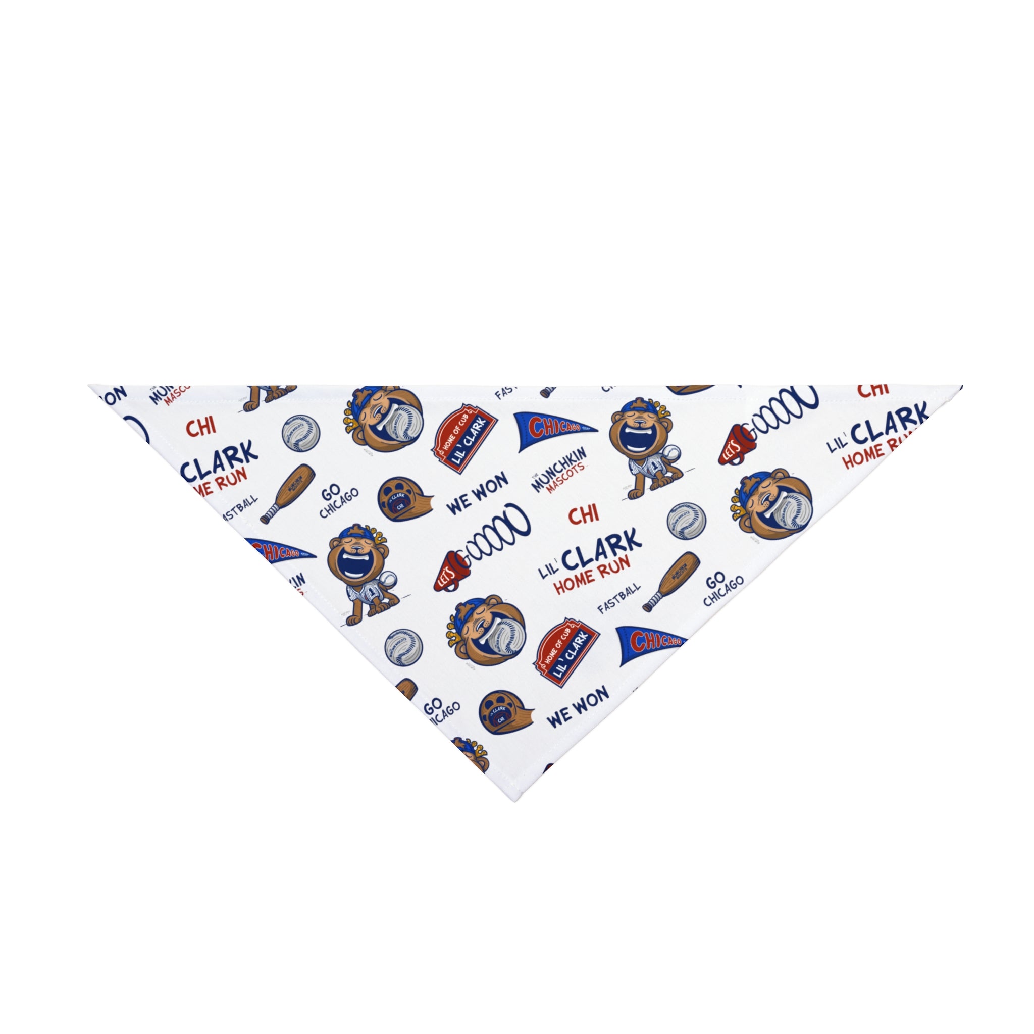 Pet Bandana - Pattern - Lil' Clark CHI Baseball