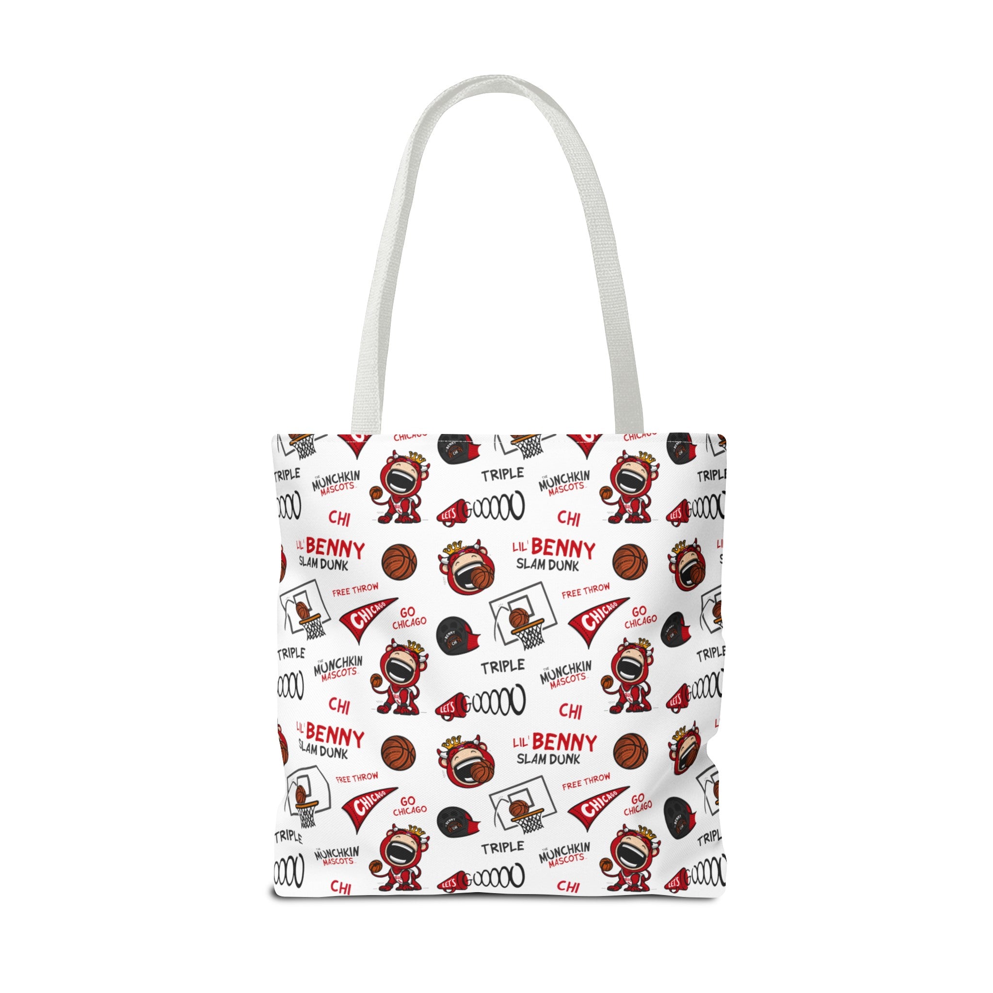 Tote Bag (AOP) - Pattern - Lil' Benny CHI Basketball