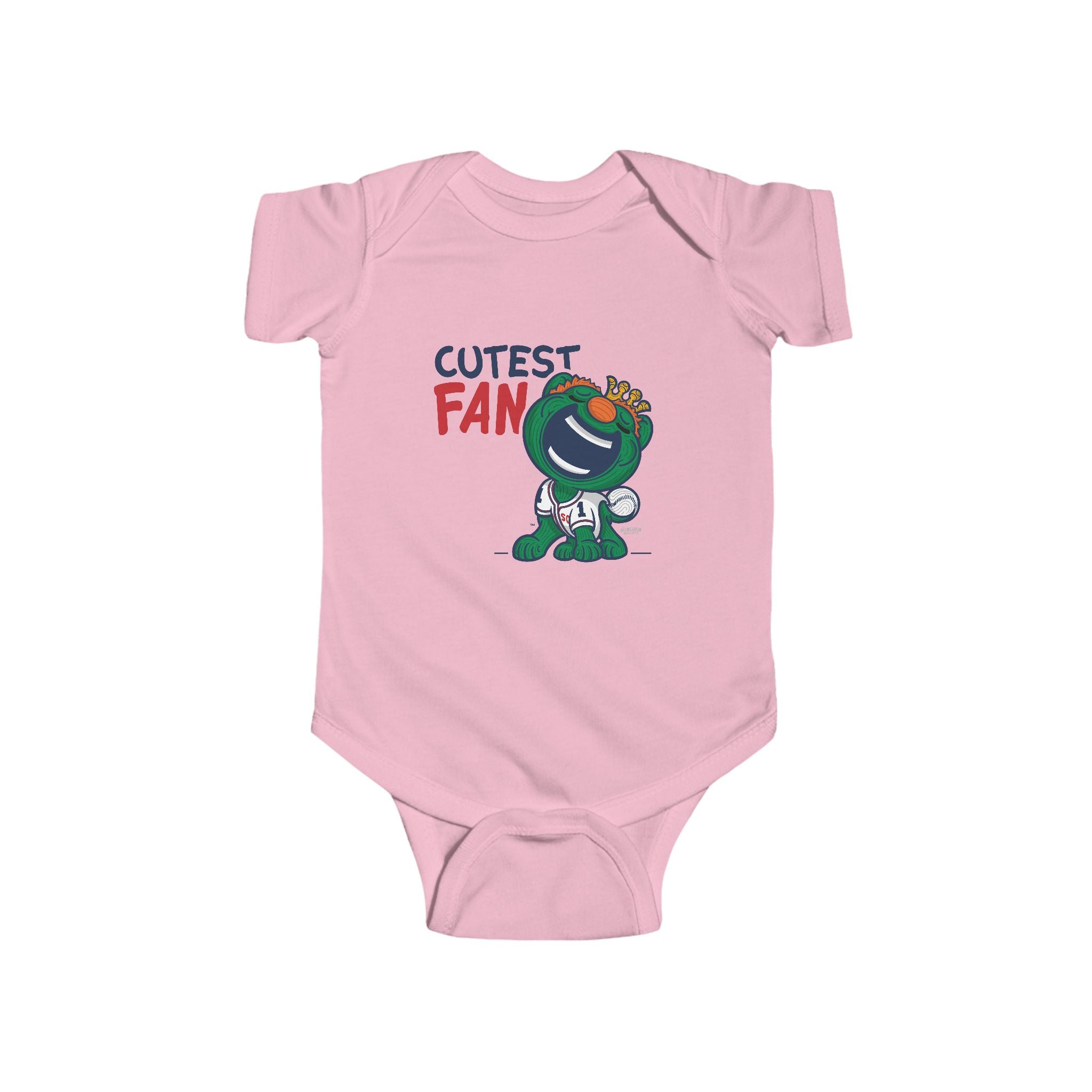 Boston Baseball Newborn & Infant Lil' Wally 'Cutest Fan' Jersey Bodysuit | Hand-Drawn Art | Gifts for Newborns