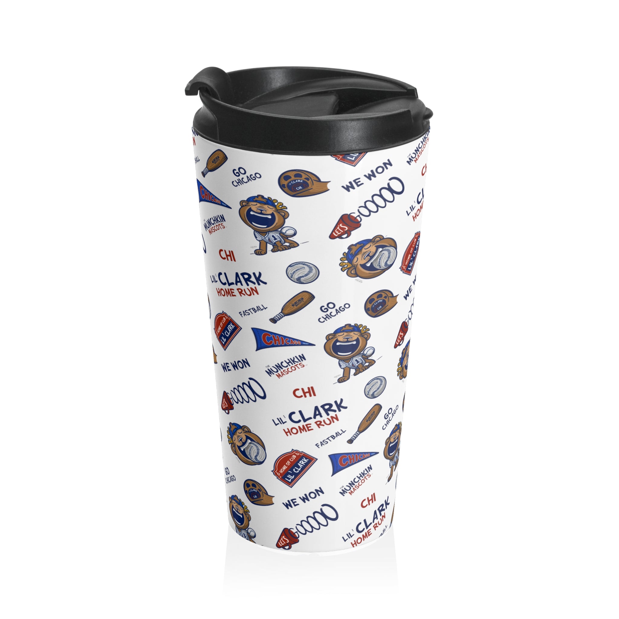 Stainless Steel Travel Mug - Lil' Clark CHI Baseball