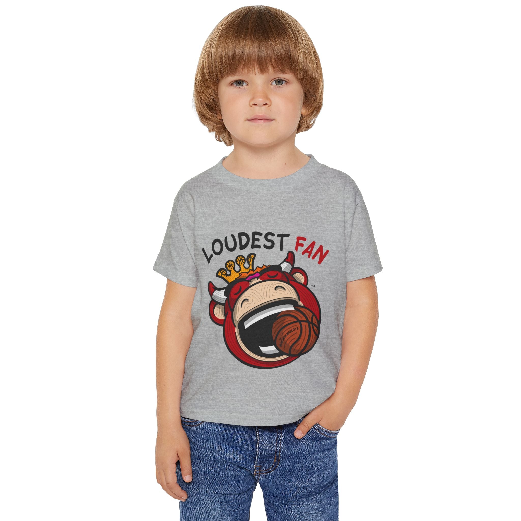 Chicago Basketball Toddler Tshirt Lil' Benny 'Loudest Fan' | Hand-Drawn Art | Gifts for Kids