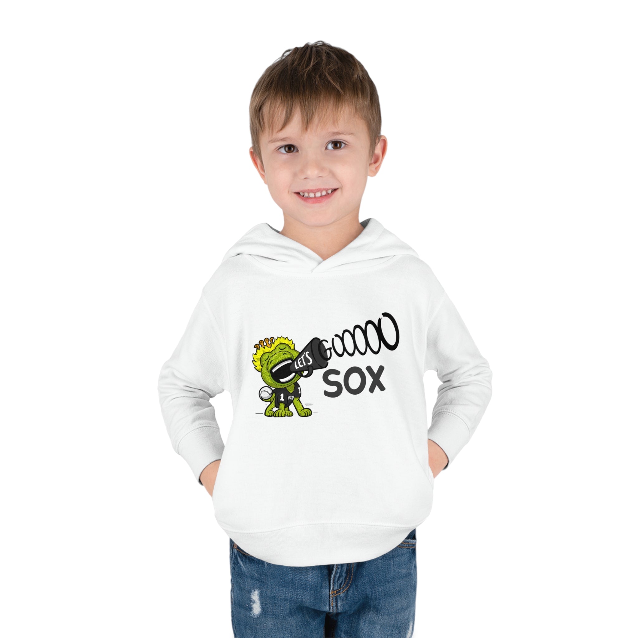 Toddler Pullover Fleece Hoodie - Let's Go - Lil' Southpaw CHI Baseball