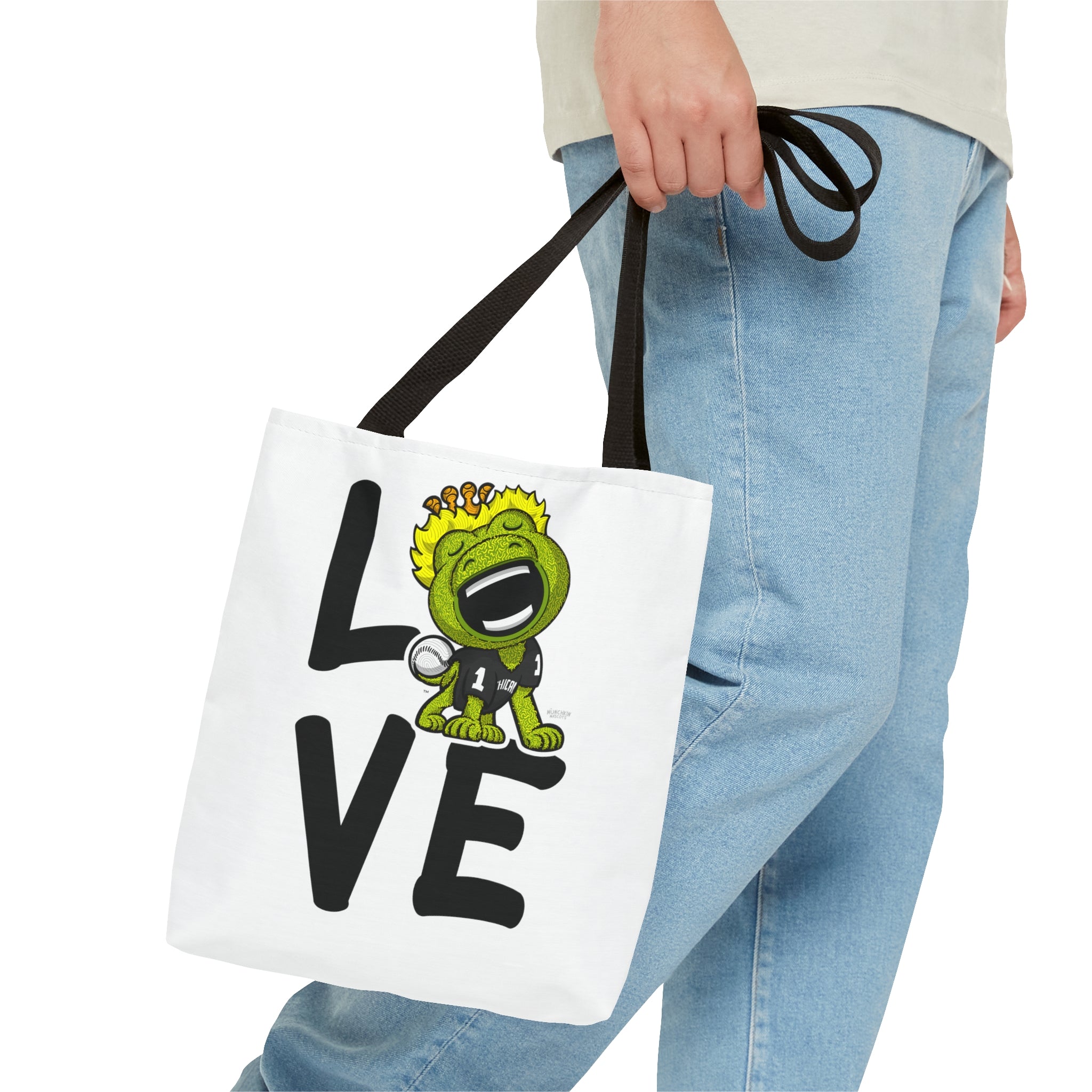 Tote Bag (AOP) - LOVE + Lets Go - Lil' Southpaw CHI Baseball