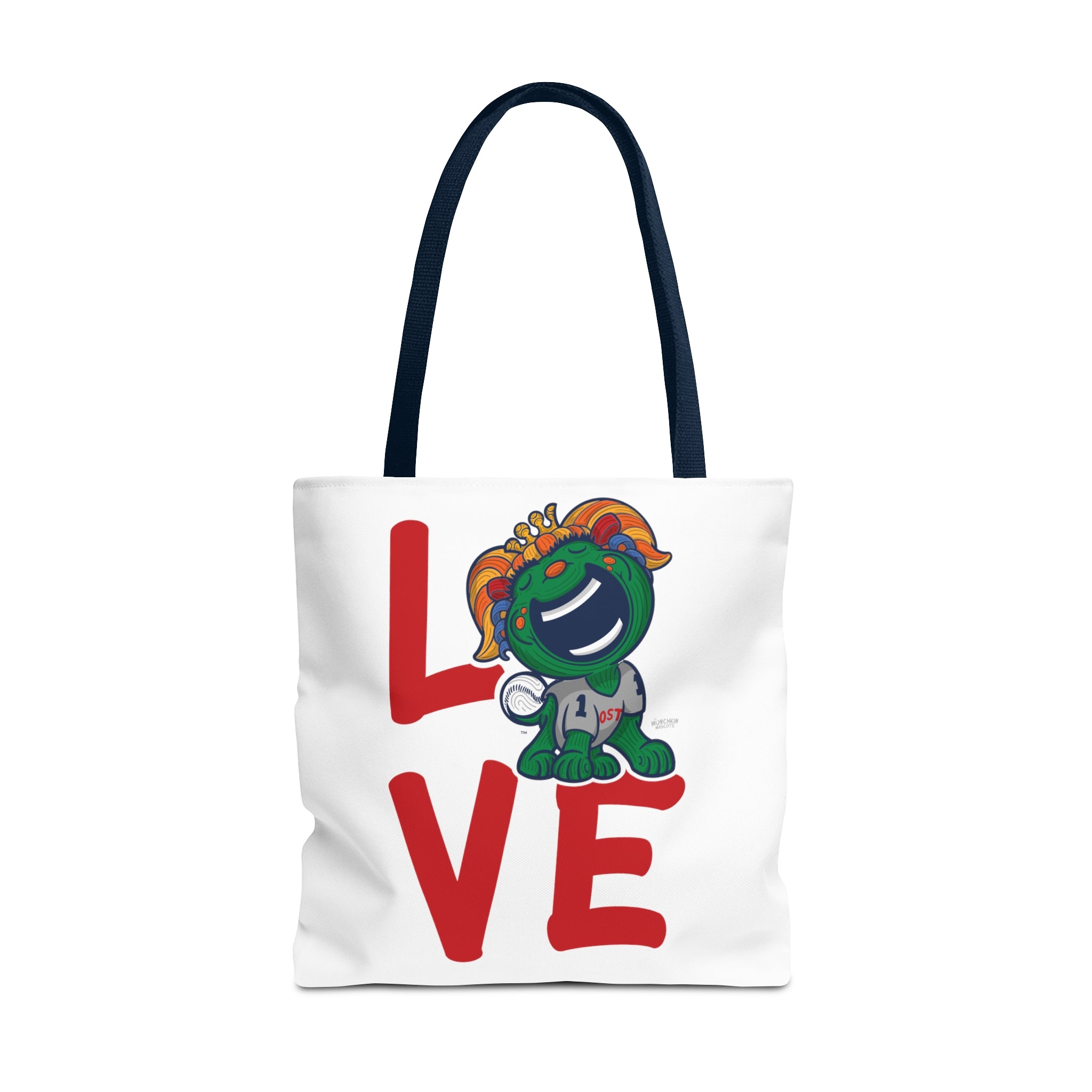 Tote Bag (AOP) - LOVE + Lets Go - Lil' Miss Tessie BOS Baseball