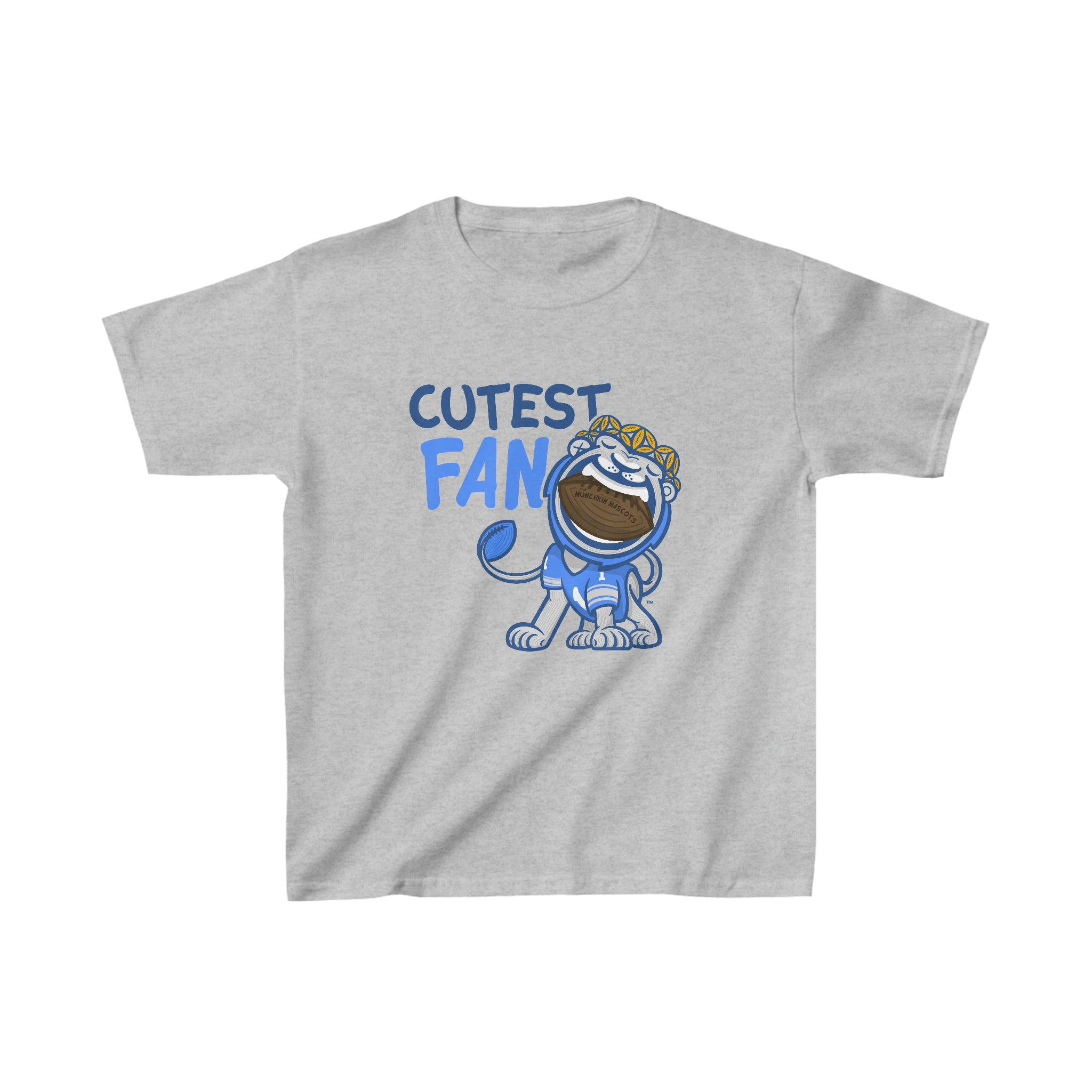 Kids Heavy Cotton™ Tee - Cutest Fan - Lil' Miss Roary DET Football