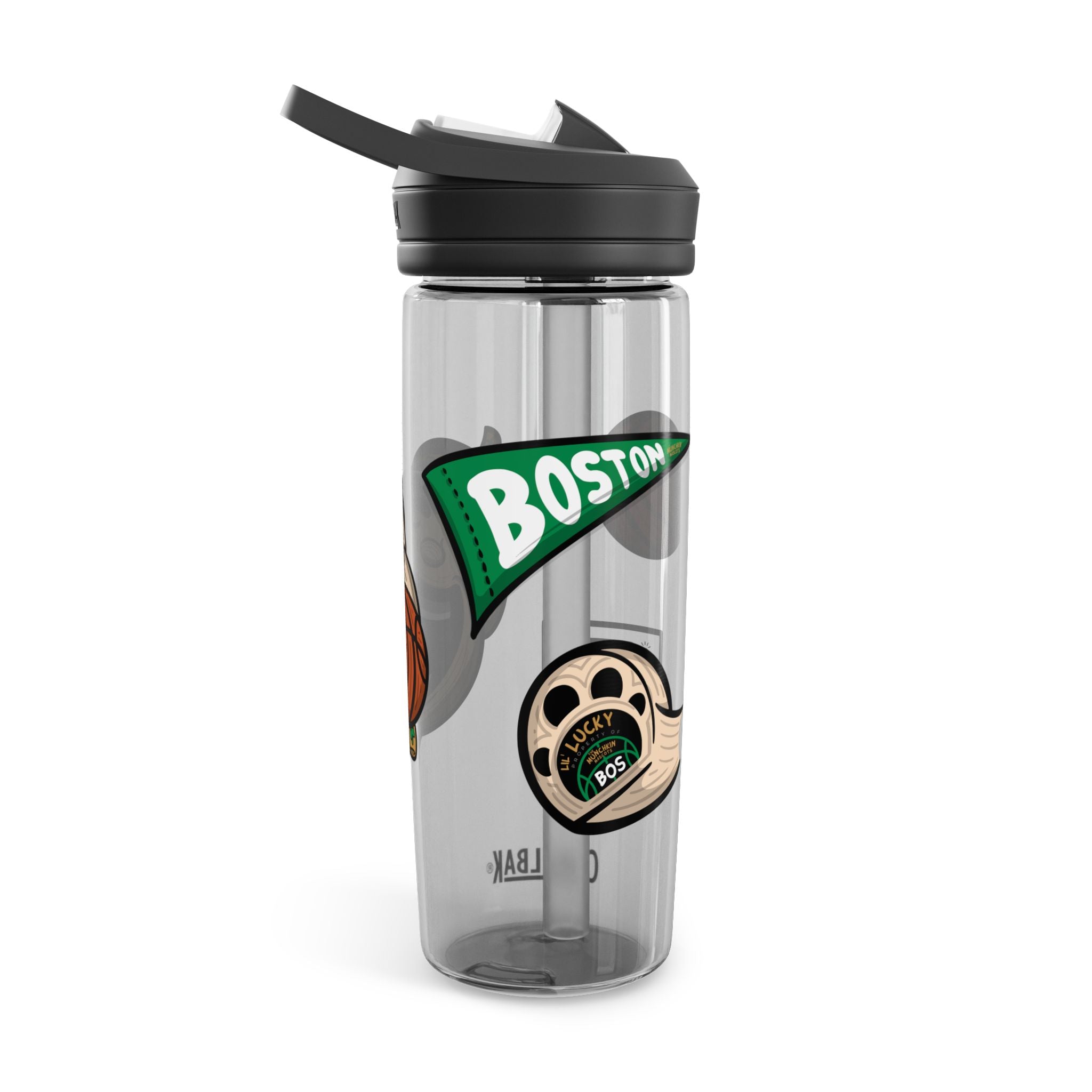 Boston Basketball CamelBak Eddy® Lil' Lucky Water Bottle, 20oz\25oz | Hand-Drawn Art | Gifts for Kids