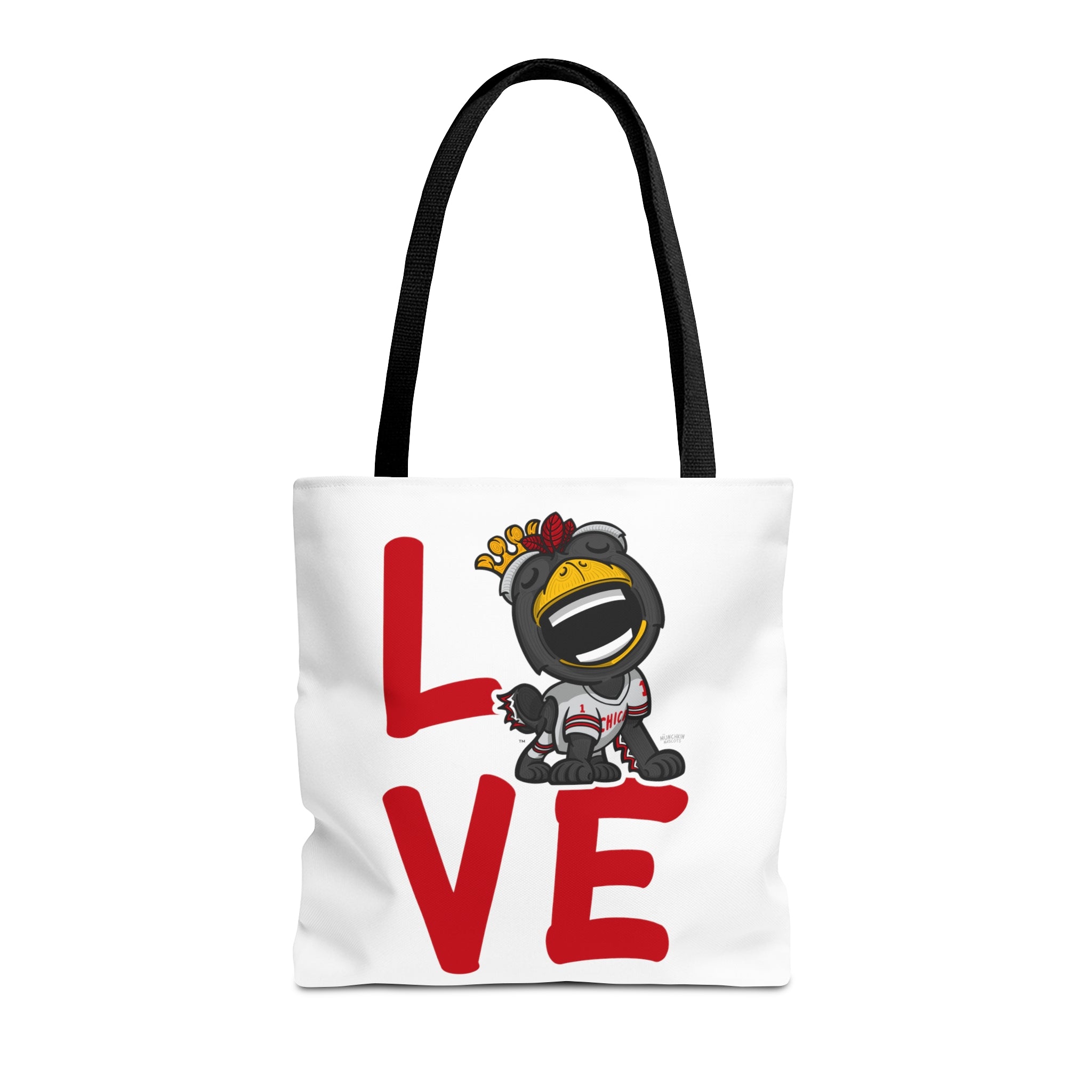 Tote Bag (AOP) - LOVE + Lets Go - Lil' Tommy CHI Hockey