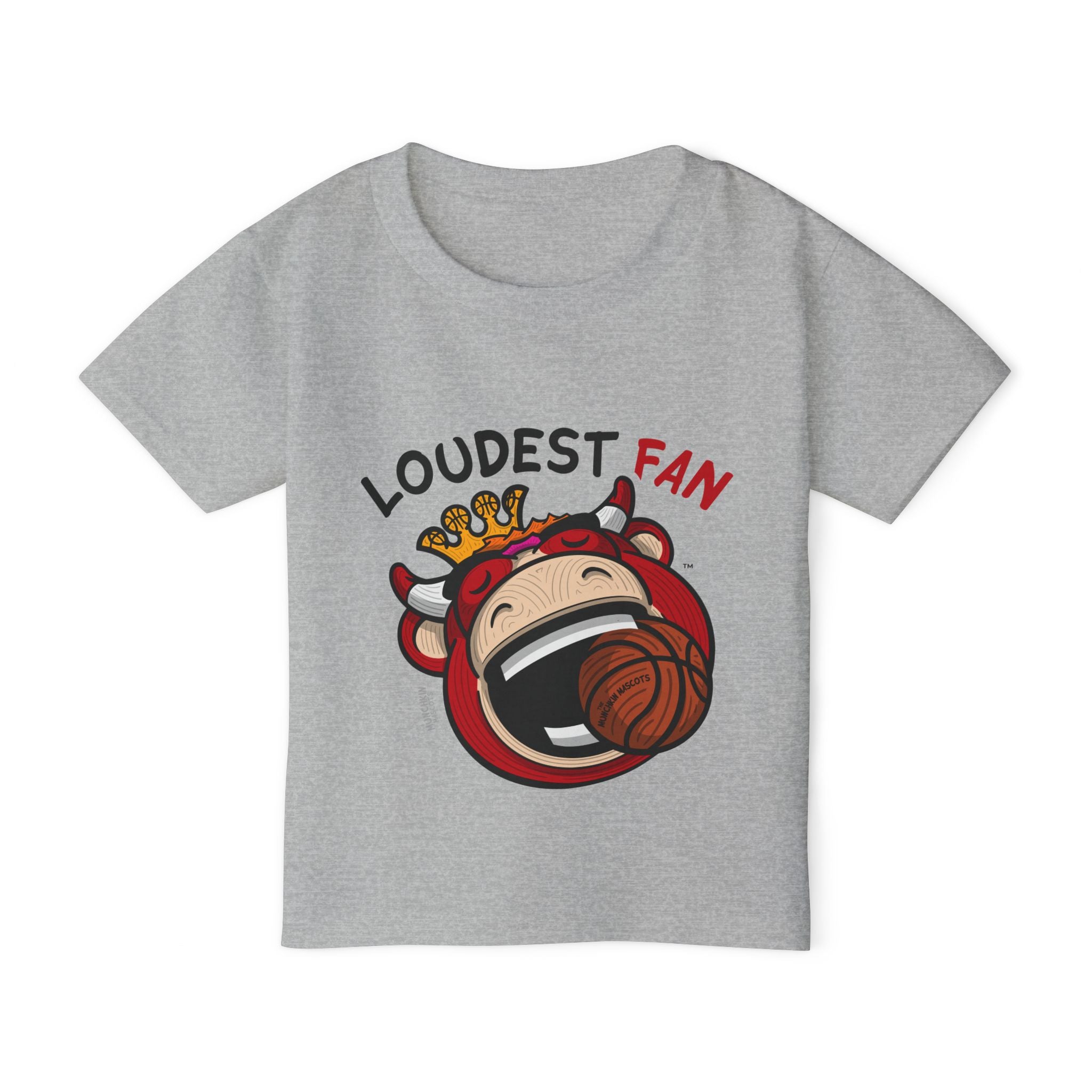 Chicago Basketball Toddler Tshirt Lil' Benny 'Loudest Fan' | Hand-Drawn Art | Gifts for Kids