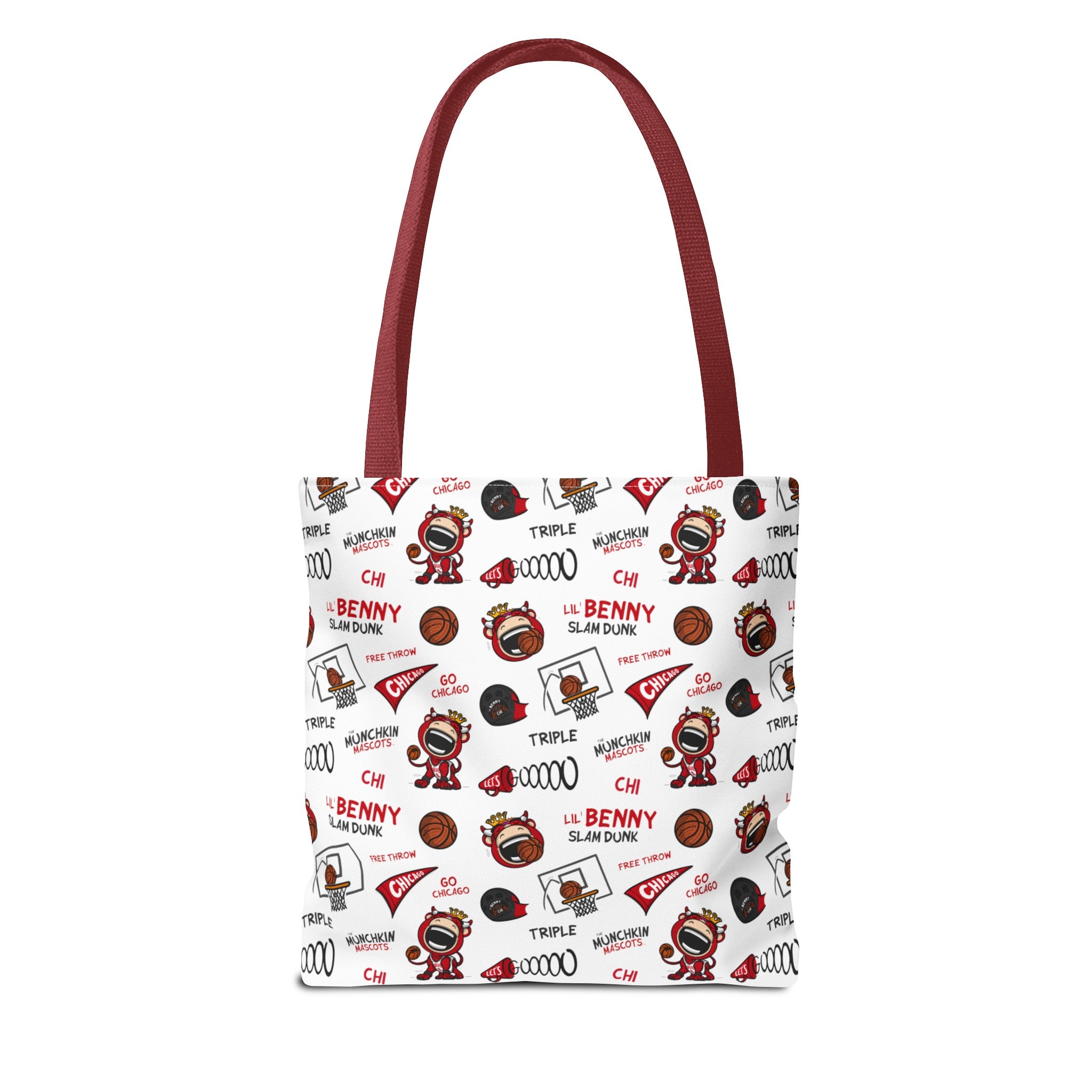 Tote Bag (AOP) - Pattern - Lil' Benny CHI Basketball