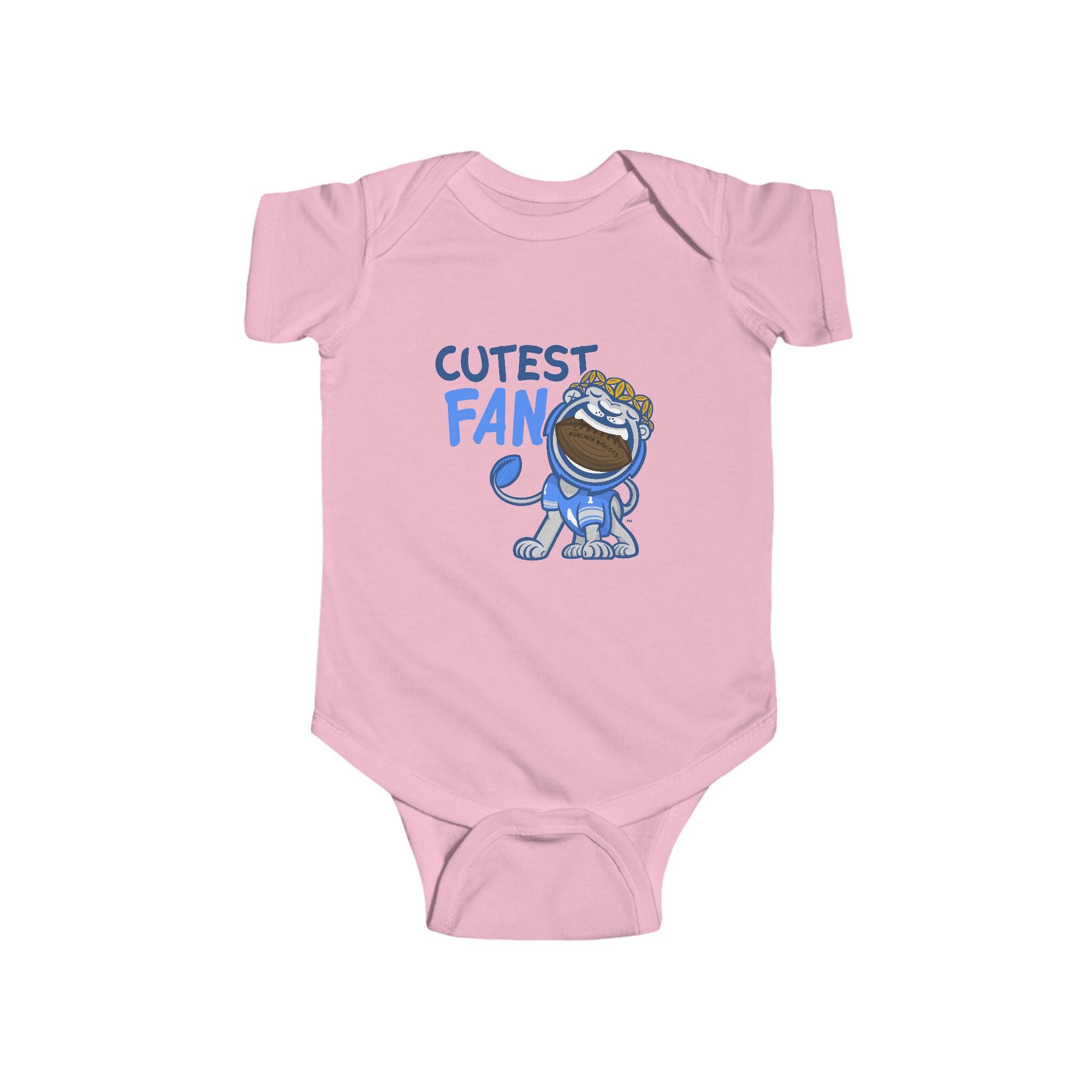 Detroit Football Newborn & Infant Lil' Miss Roary 'Cutest Fan' Jersey Bodysuit | Hand-Drawn Art | Gifts for Newborns