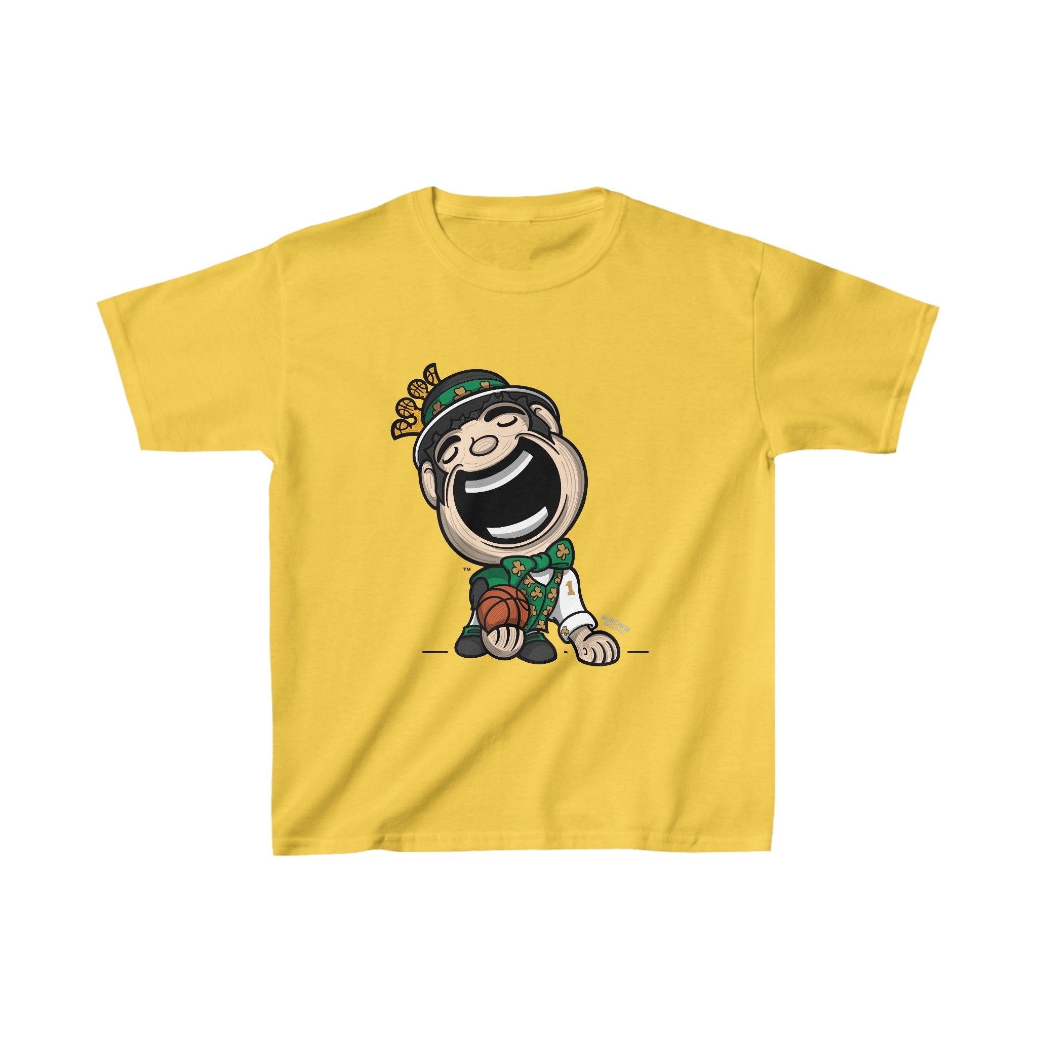 Kids Heavy Cotton™ Tee - Green Vest - Lil' Lucky BOS Basketball