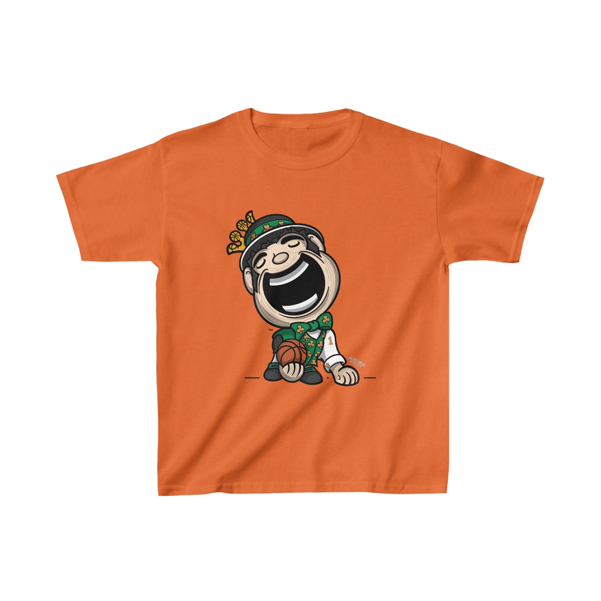 Kids Heavy Cotton™ Tee - Green Vest - Lil' Lucky BOS Basketball