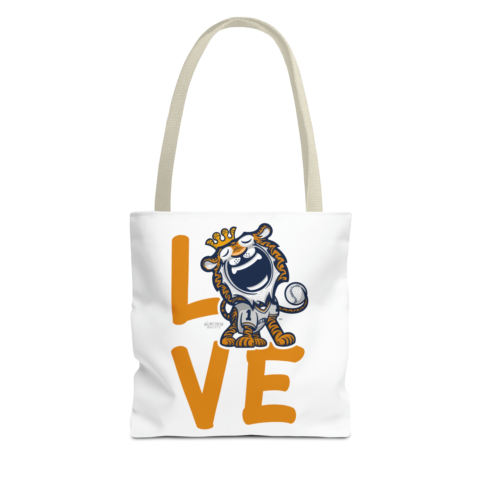 Tote Bag (AOP) - LOVE + Lets Go - Lil' Paws DET Baseball