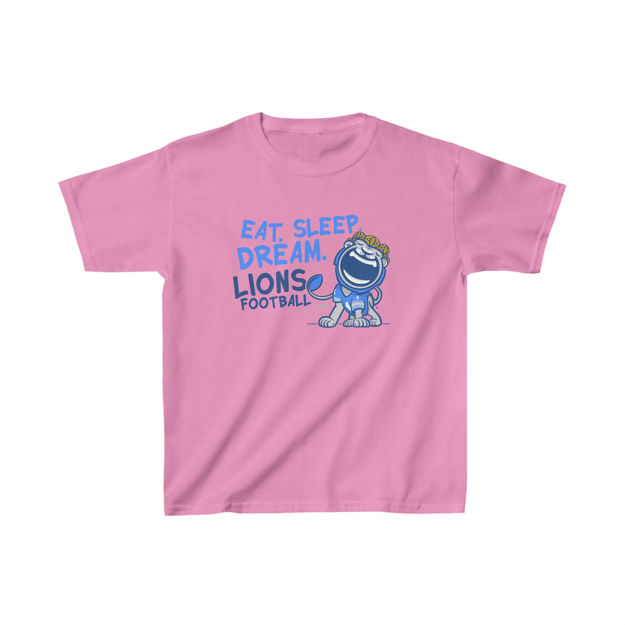 Kids Heavy Cotton™ Tee - Eat Sleep Dream - Lil' Miss Roary DET Football