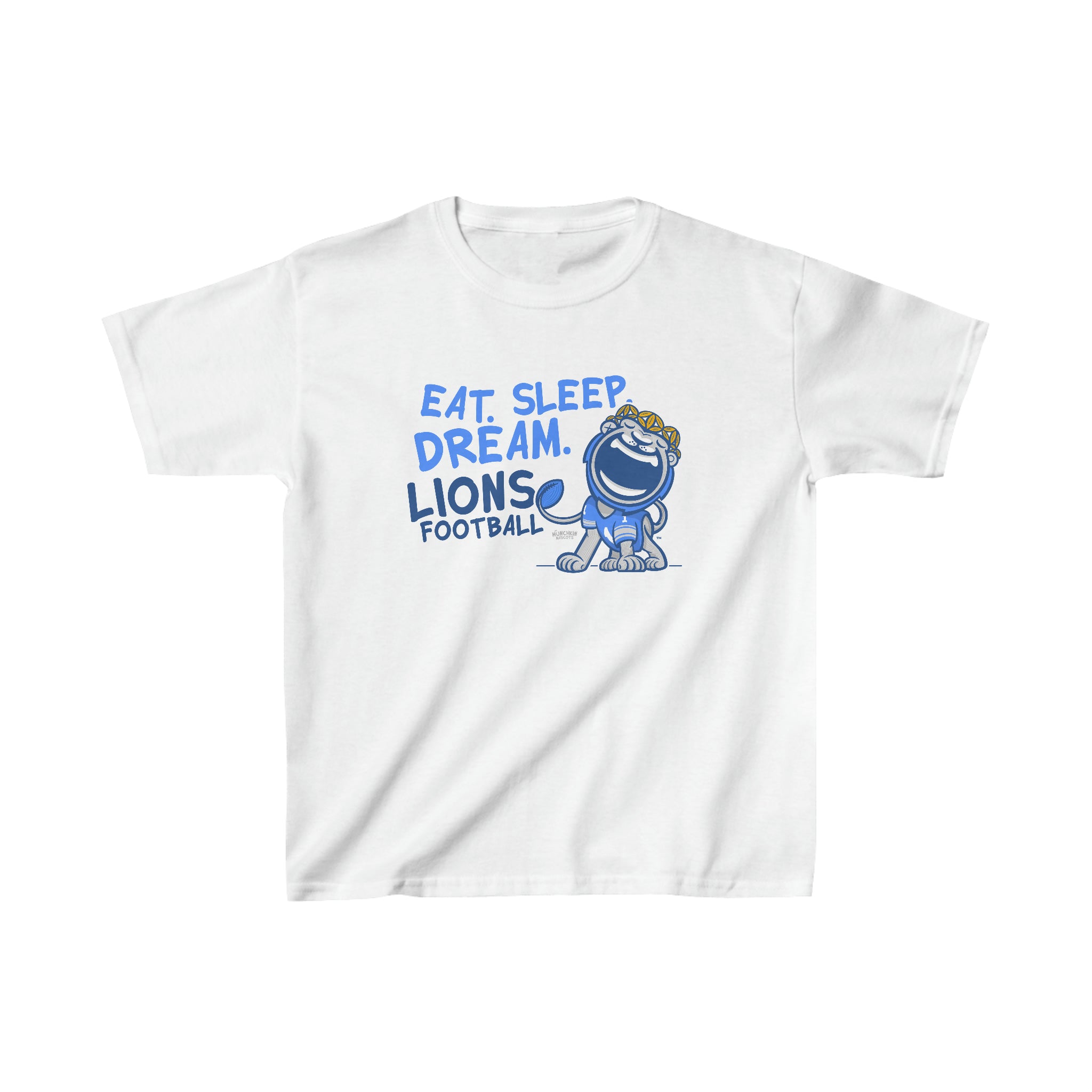 Kids Heavy Cotton™ Tee - Eat Sleep Dream - Lil' Miss Roary DET Football