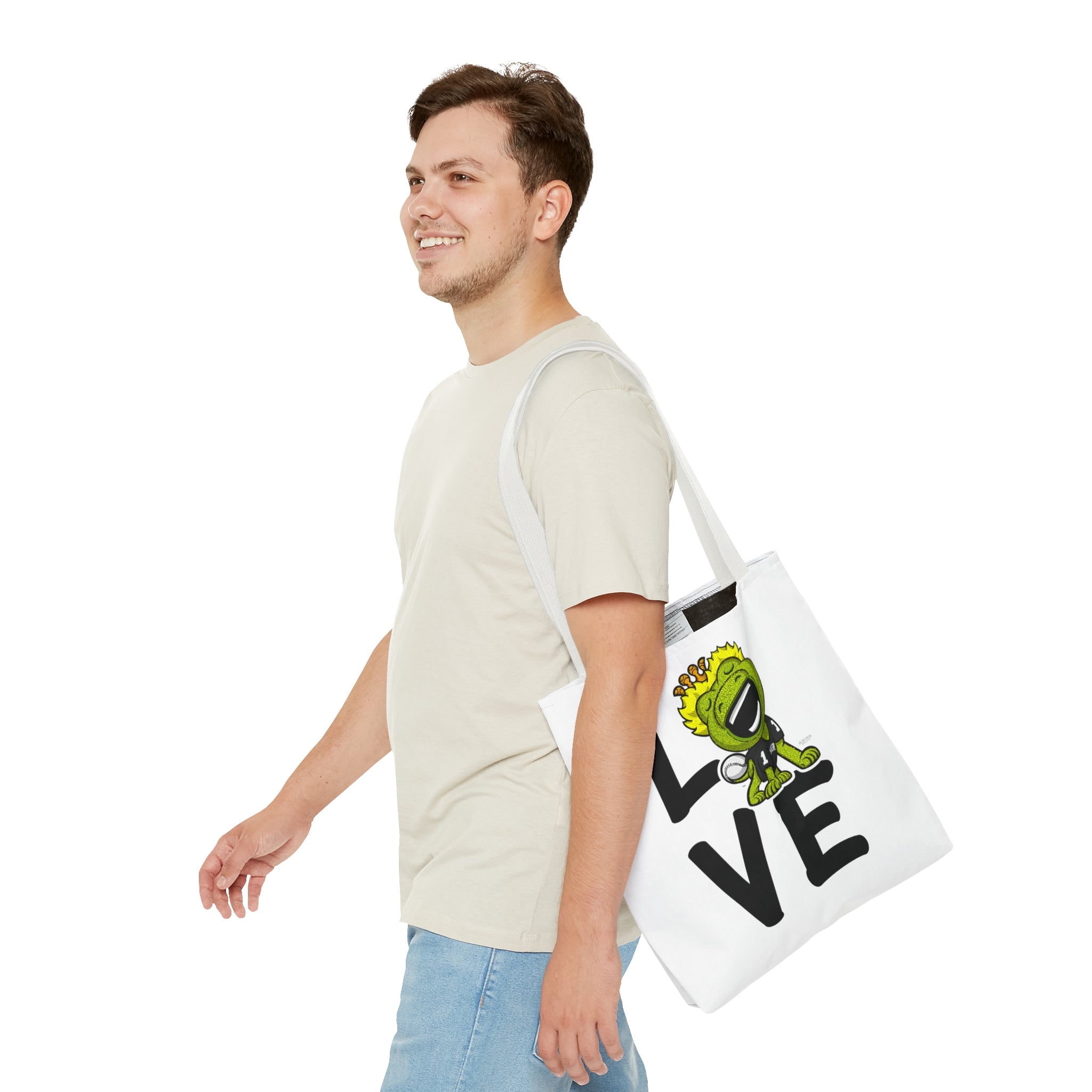 Tote Bag (AOP) - LOVE + Lets Go - Lil' Southpaw CHI Baseball