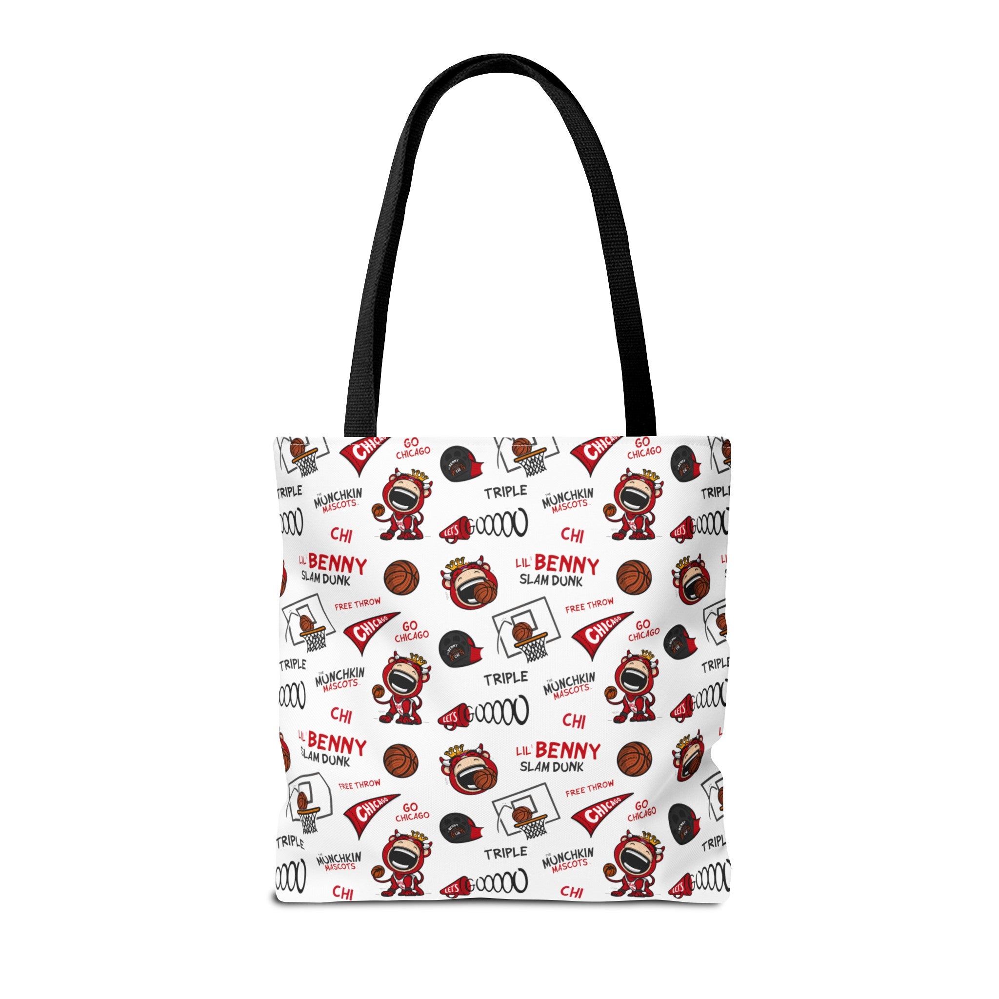 Tote Bag (AOP) - Pattern - Lil' Benny CHI Basketball