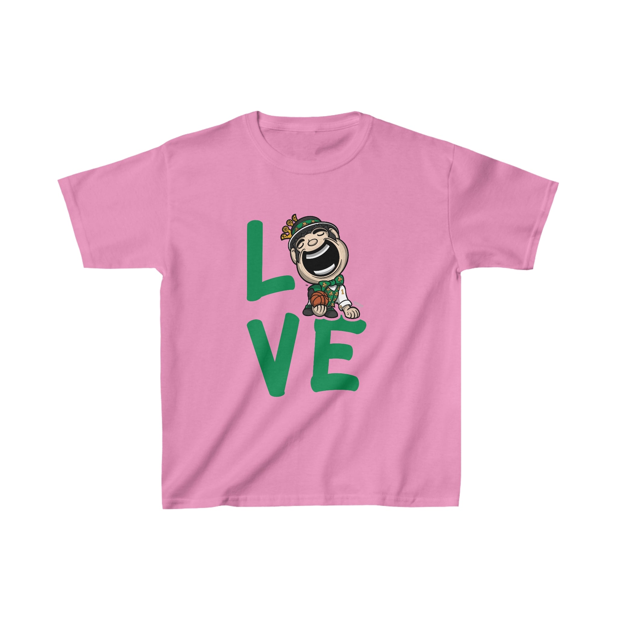 Kids Heavy Cotton™ Tee - LOVE - Lil' Lucky BOS Basketball