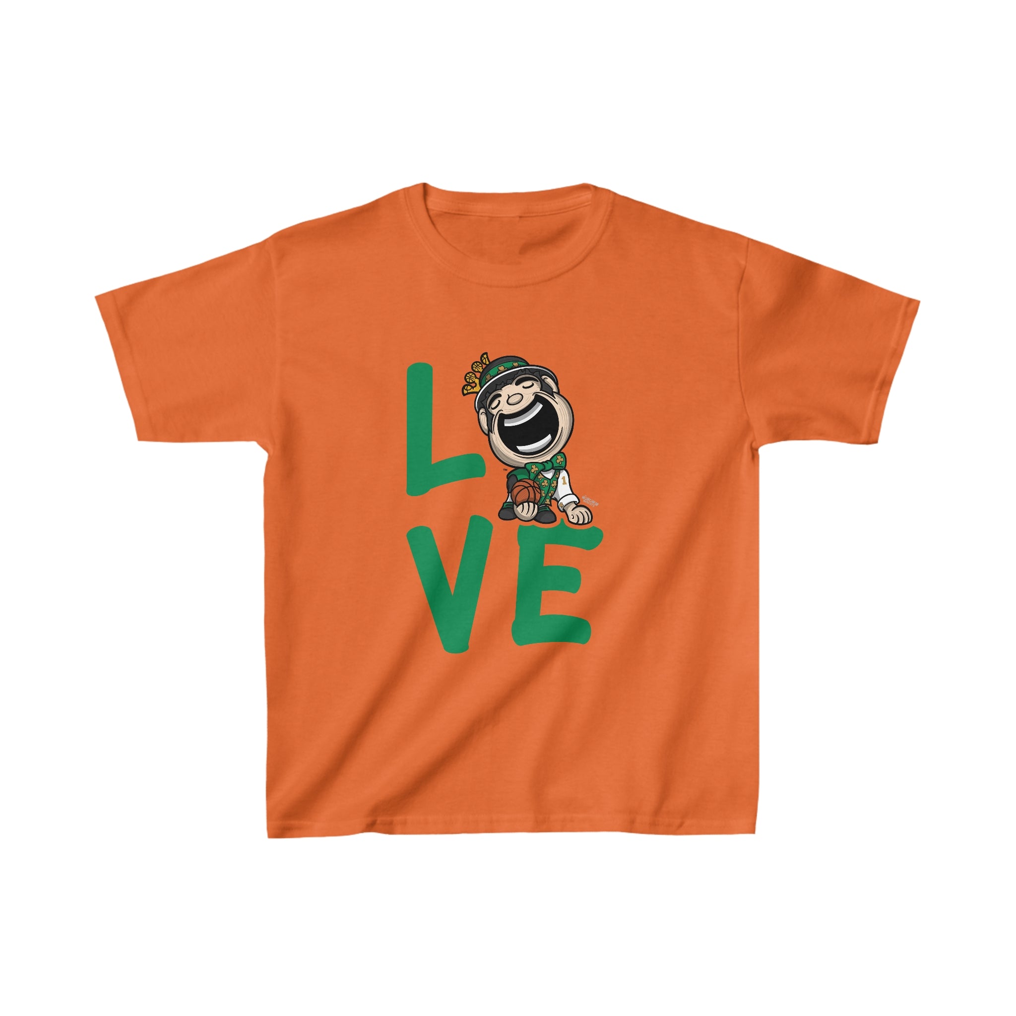 Kids Heavy Cotton™ Tee - LOVE - Lil' Lucky BOS Basketball