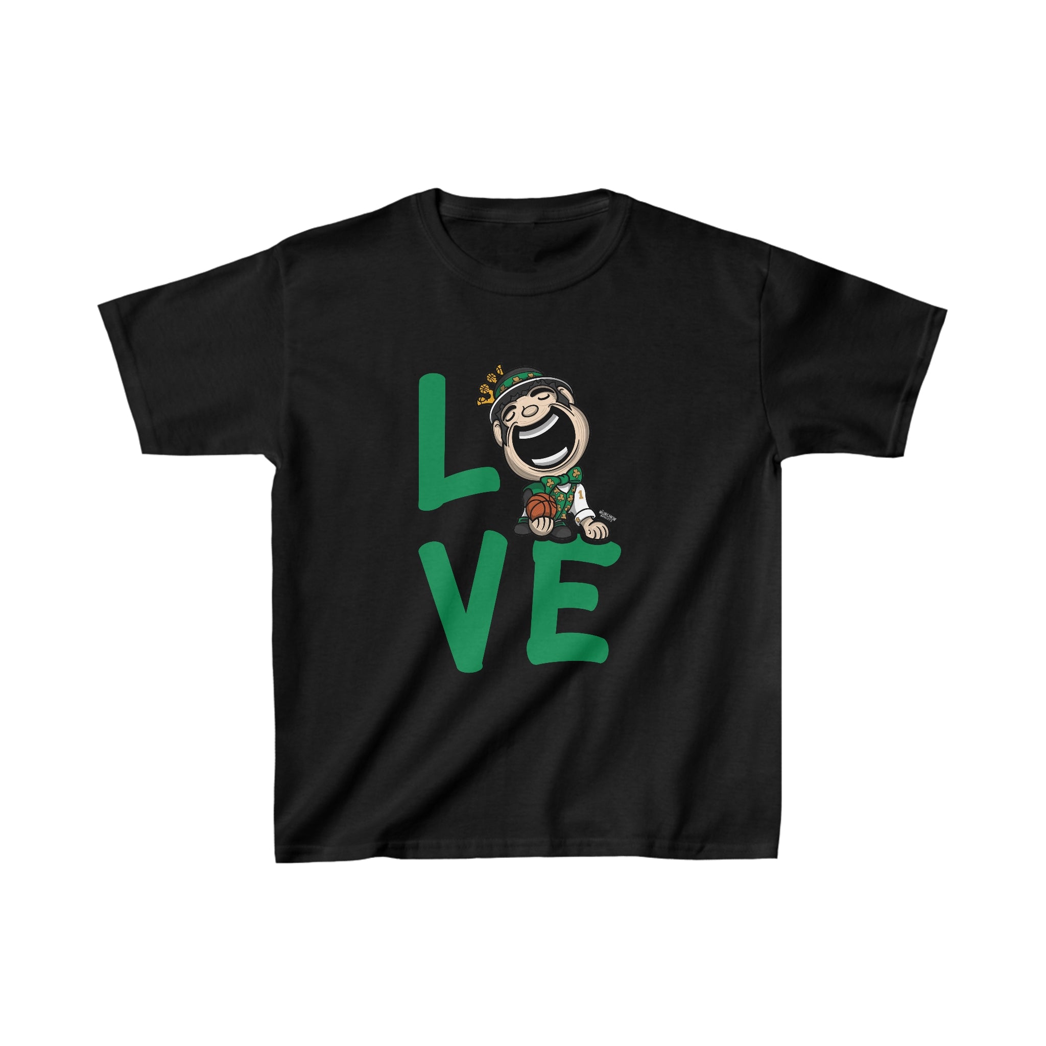 Kids Heavy Cotton™ Tee - LOVE - Lil' Lucky BOS Basketball