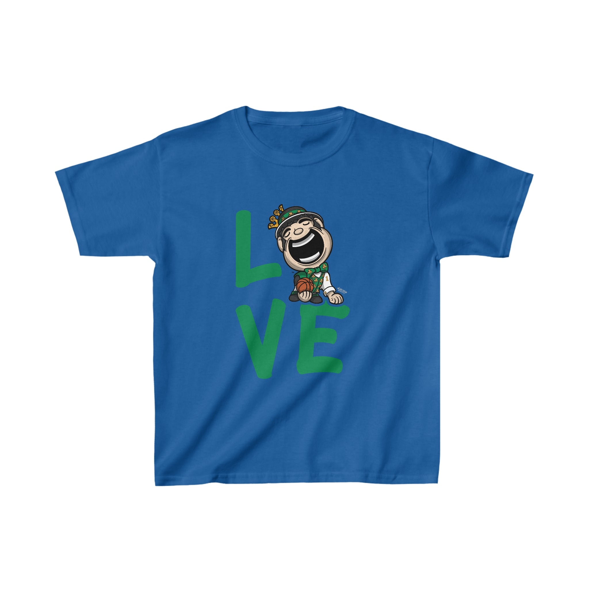 Kids Heavy Cotton™ Tee - LOVE - Lil' Lucky BOS Basketball