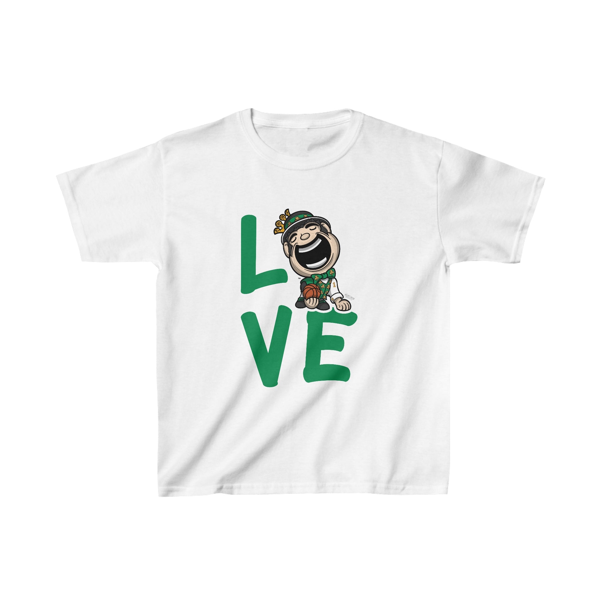 Kids Heavy Cotton™ Tee - LOVE - Lil' Lucky BOS Basketball