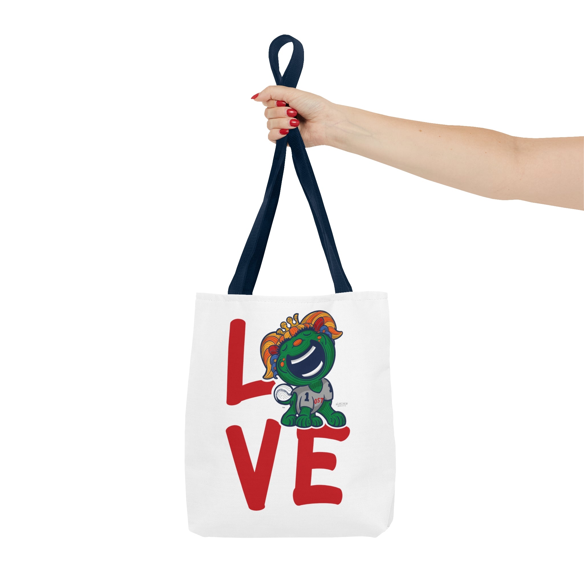 Tote Bag (AOP) - LOVE + Lets Go - Lil' Miss Tessie BOS Baseball