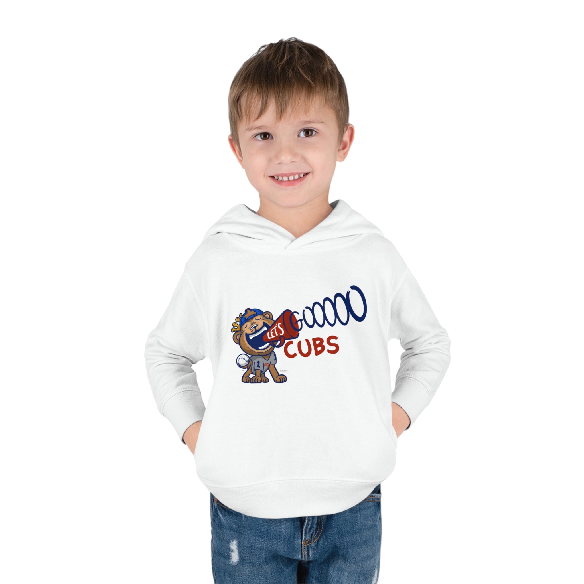 Toddler Pullover Fleece Hoodie - Let's Go - Lil' Clark CHI Baseball