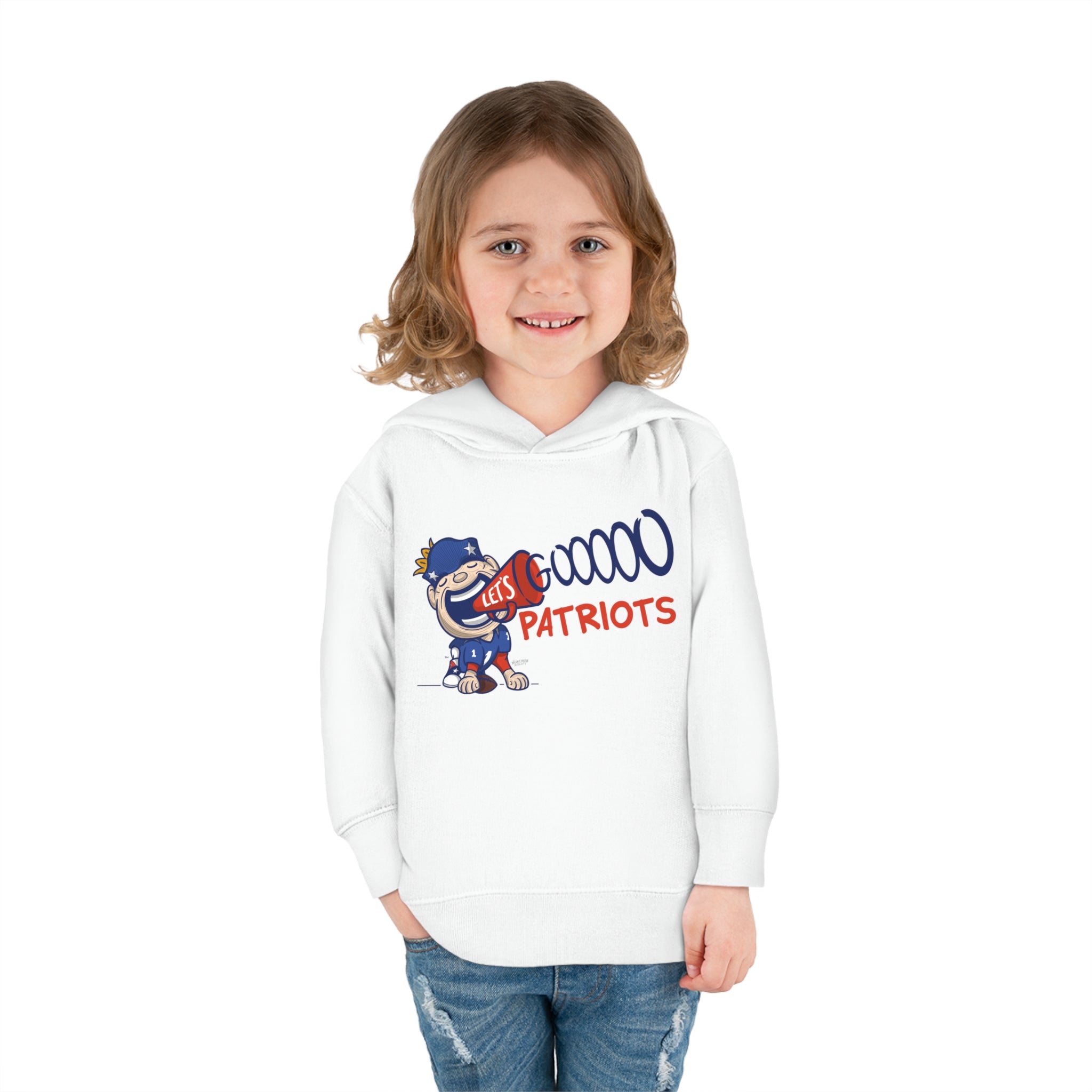 Toddler Pullover Fleece Hoodie - Let's Go - Lil' Pat NE Football