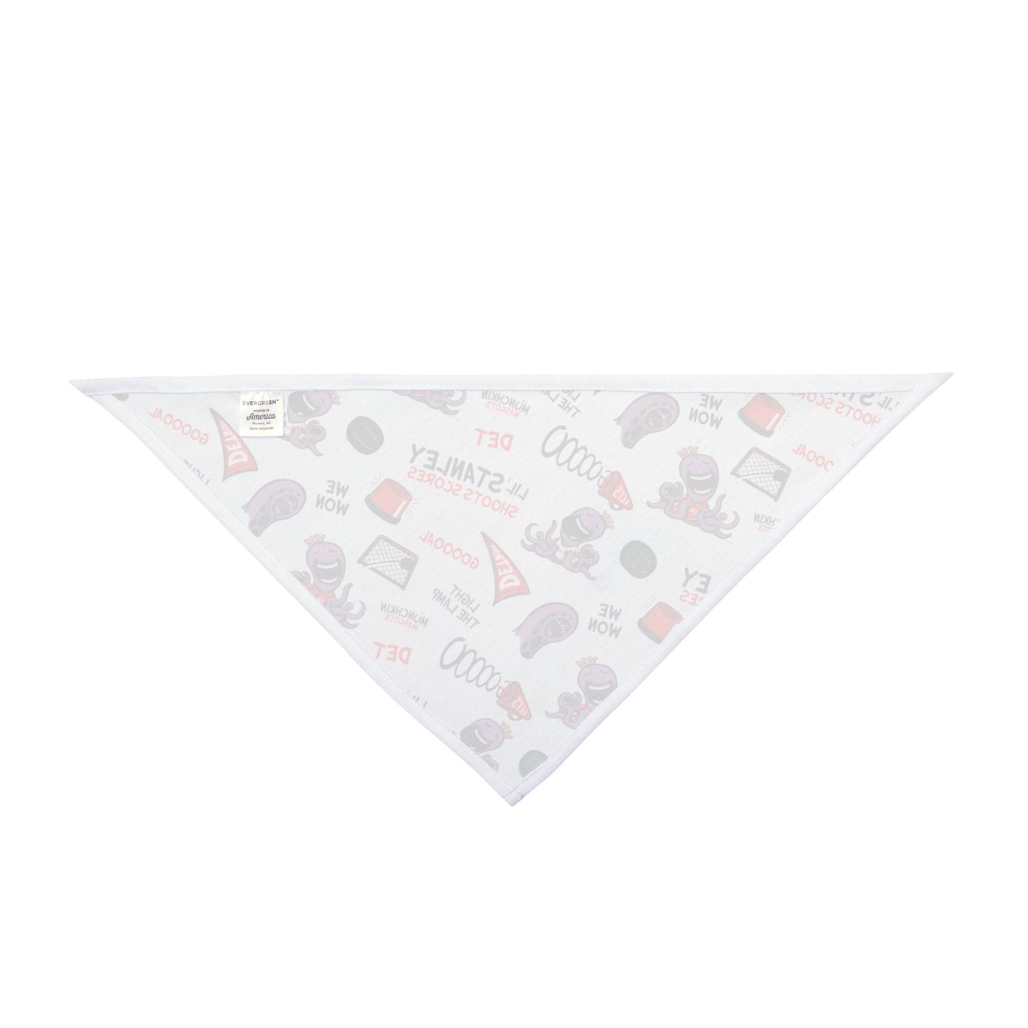 Pet Bandana - Pattern - Lil' Stanley DET Hockey