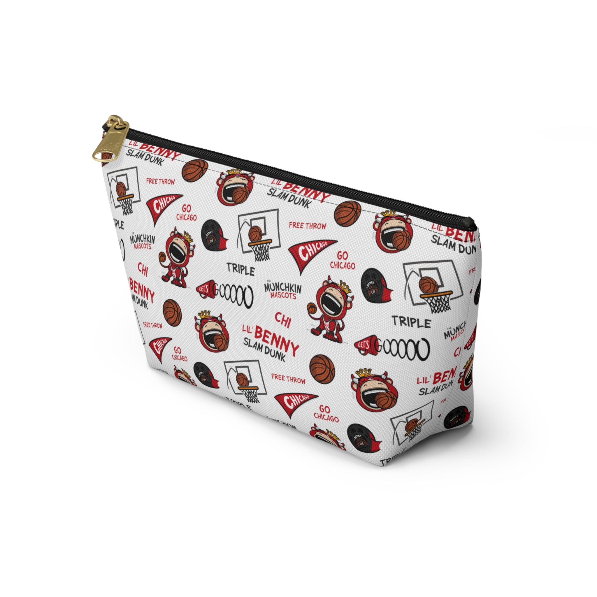 Accessory Pouch w T-bottom - Pattern - Lil' Benny CHI Basketball