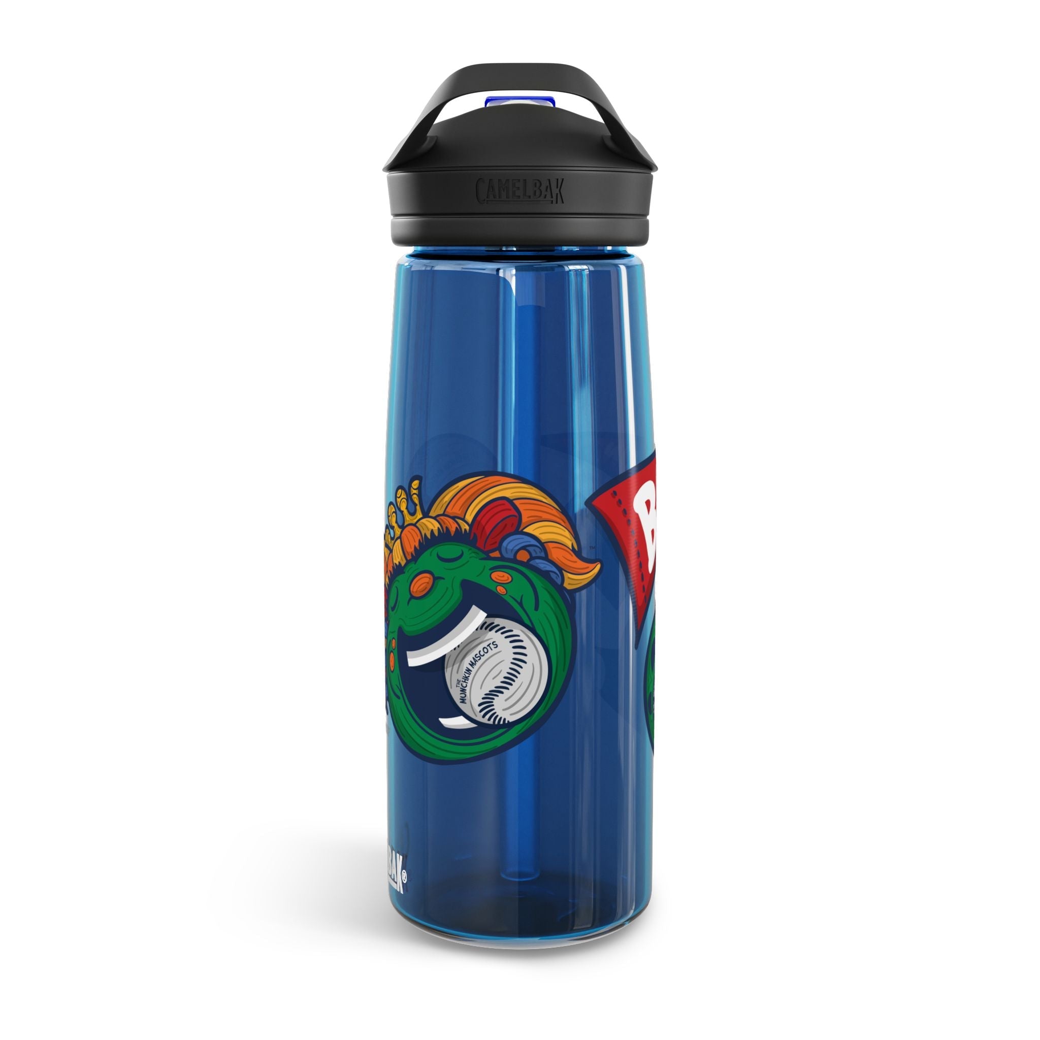 Hand-drawn Lil' Miss Tessie Boston baseball water bottle in 20oz - Hand-Drawn design