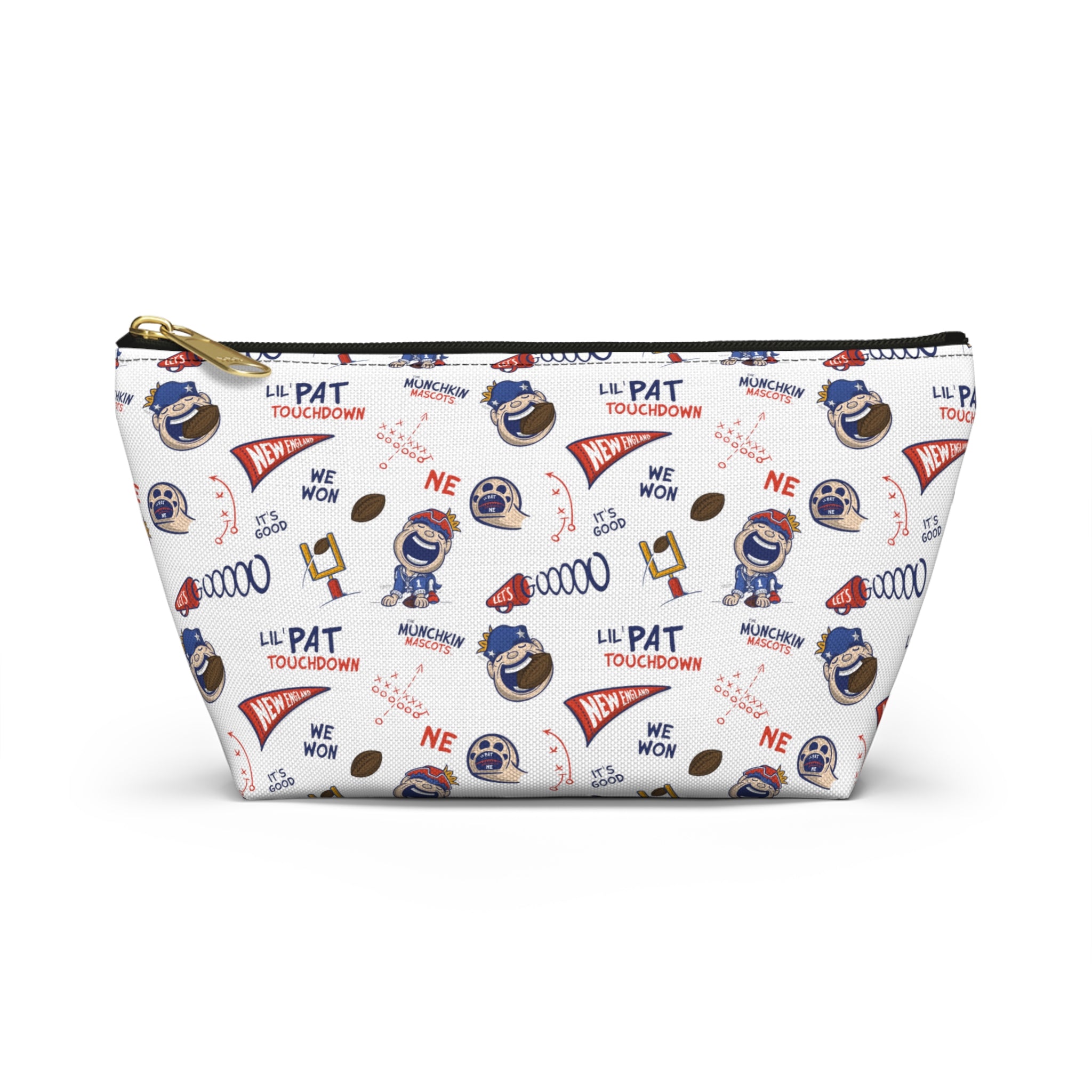 Accessory Pouch w T-bottom - Pattern - Lil' Pat NE Football